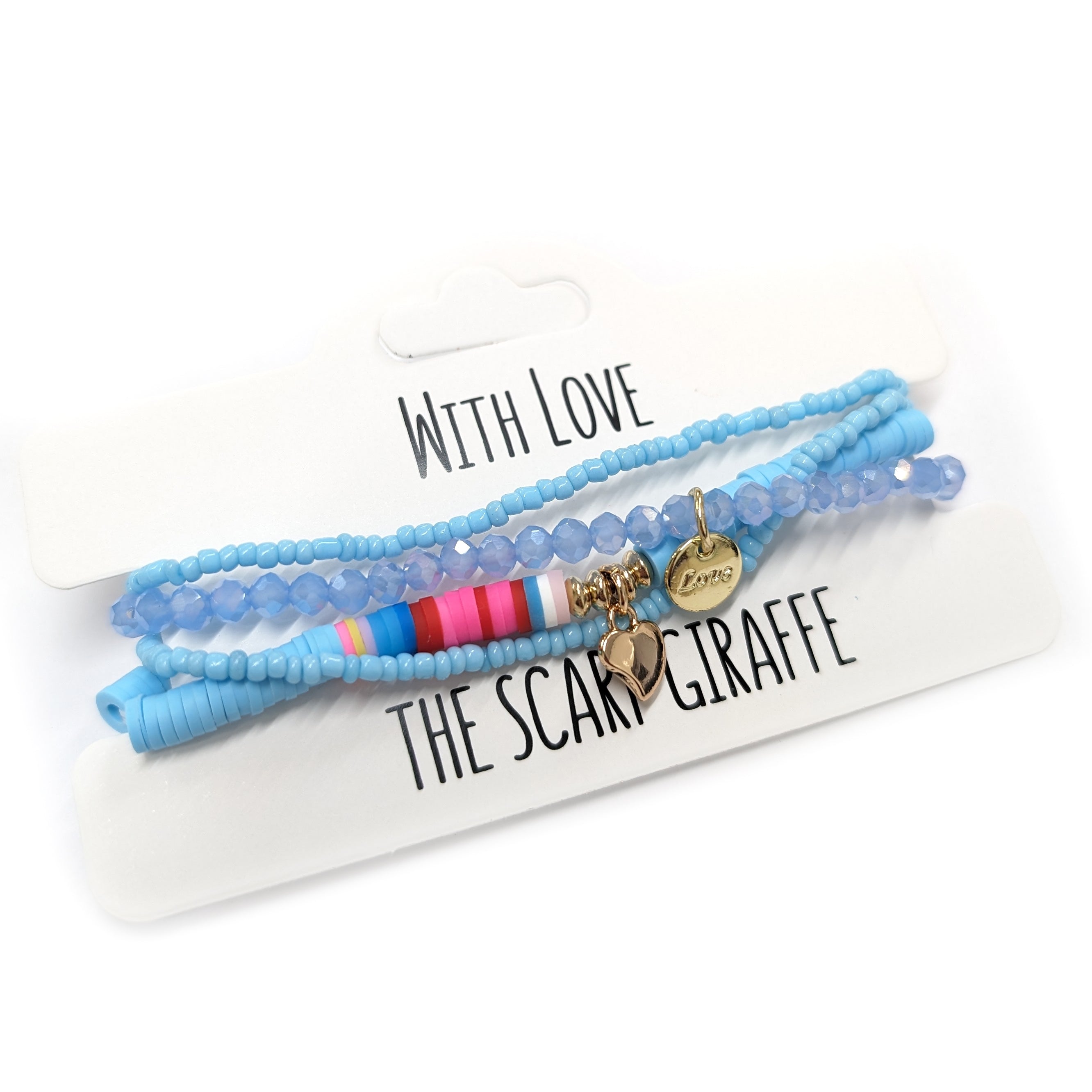 Stylish 'With Love' Sky Blue Bracelet Set for Women - Perfect for Gifts, Anniversaries & Everyday Wear