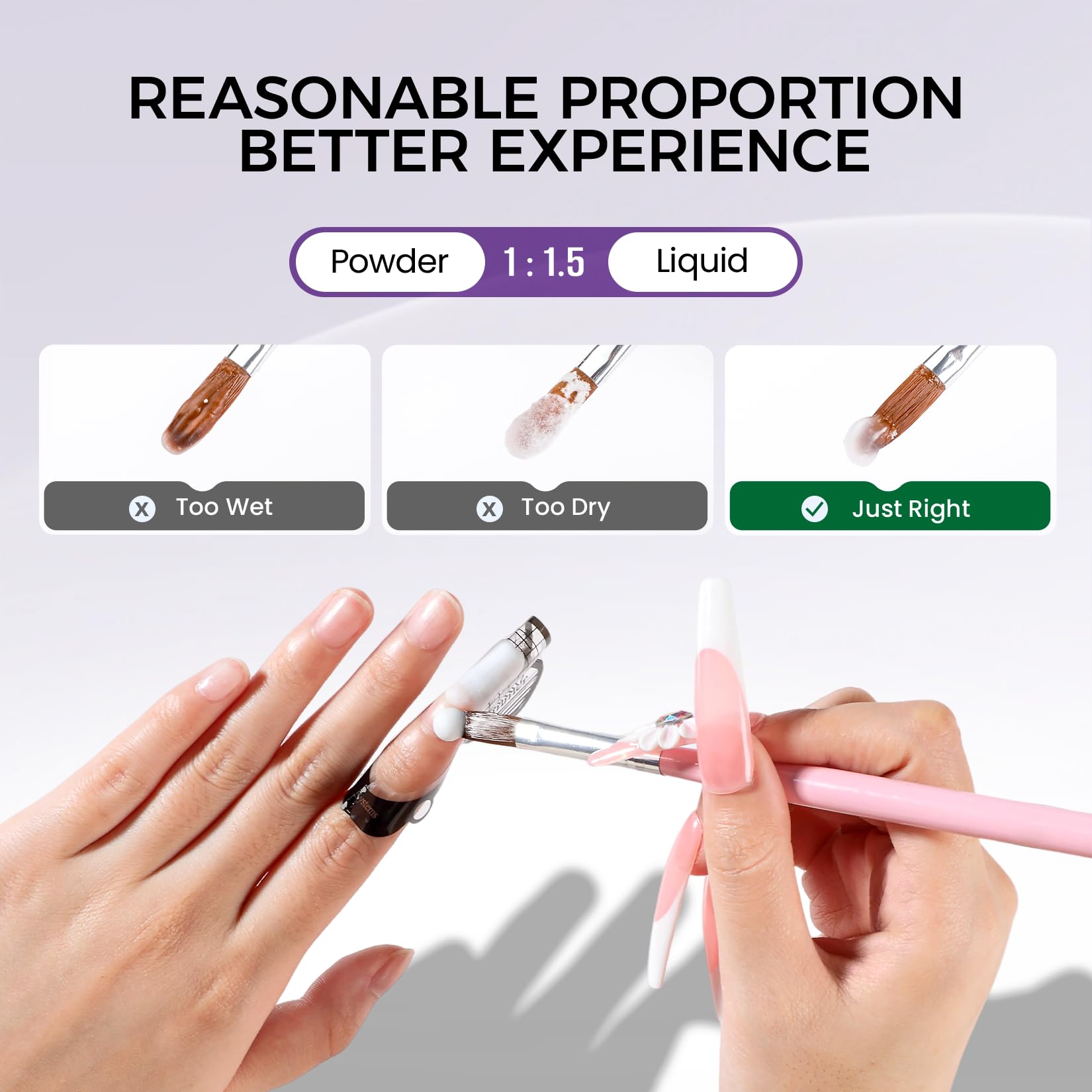 Professional Acrylic Nail Kit for Beginners - 30g Clear Acrylic Powder & 75ml Liquid Set with Nail Brush & Forms - DIY Salon Nail Extension Kit for Home Manicure & Nail Art - Perfect for Parties, Weddings & Special Occasions