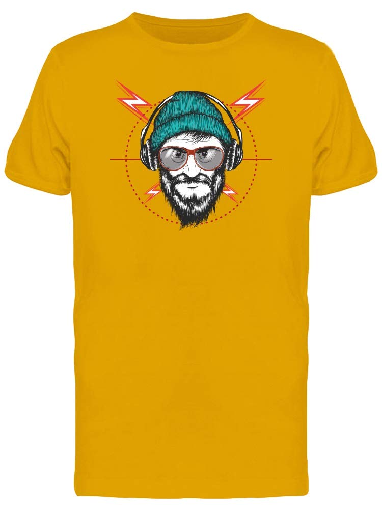 Smartprints Music Fan Graphic T-Shirt for Men with Headphones Design - Perfect for Concerts, Gifts & Casual Wear
