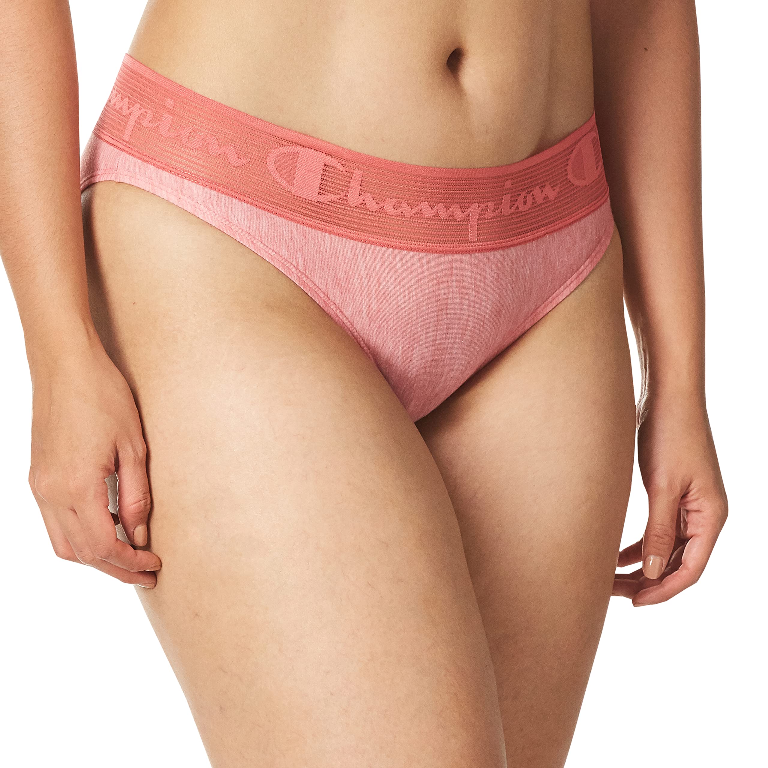 Champion Women's Tencel Bikini Swimsuit - Siesta Pink Heather, Large Size | Comfortable & Breathable for Beach, Pool & Summer Vacations