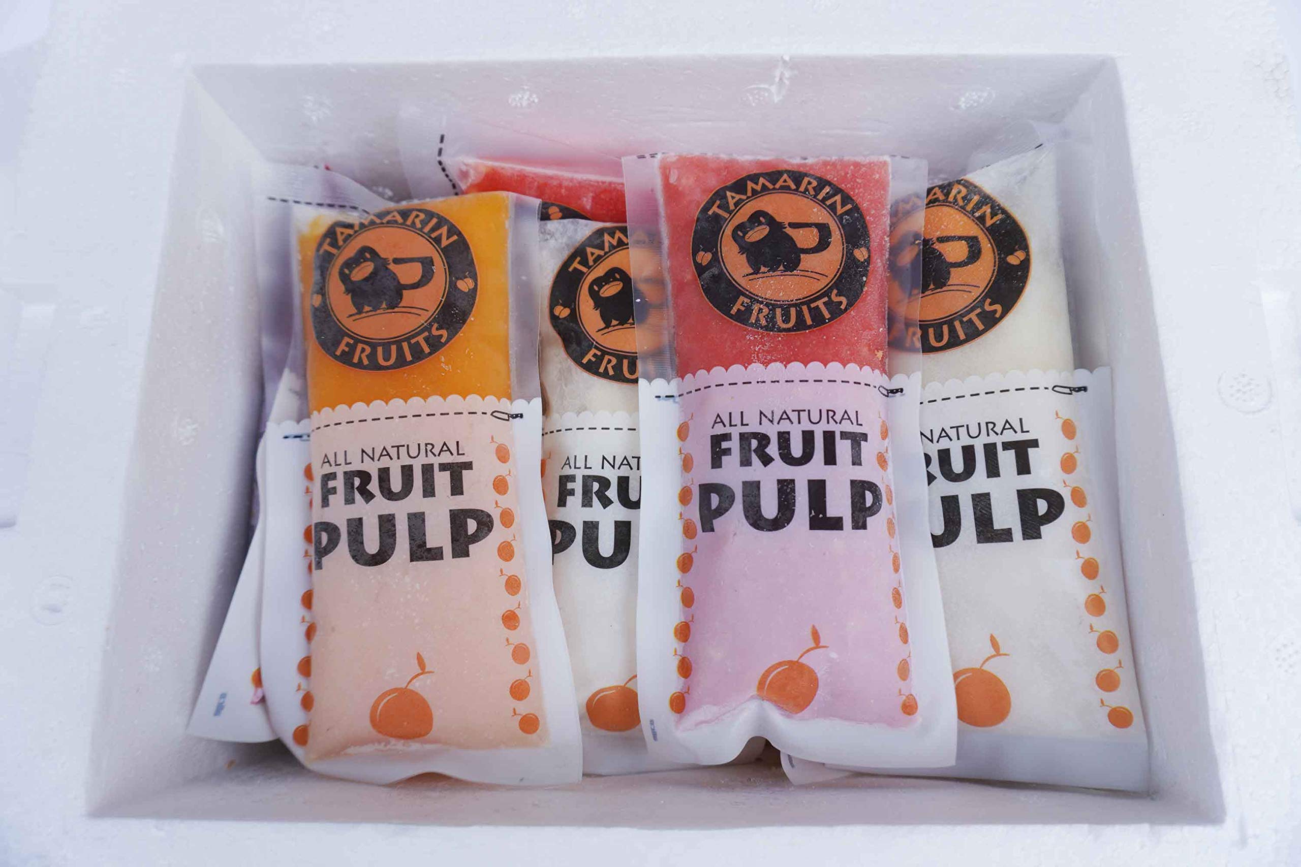 All Natural Frozen Tamarin Fruit Pulp - No Sugar Added, Gluten Free, No Preservatives - Perfect for Juicing, Cocktails, Smoothies, Desserts & Baking - Tropical Fruit Mix (12lbs) - Ideal for Healthy Snacks, Vegan Recipes & Summer Refreshments
