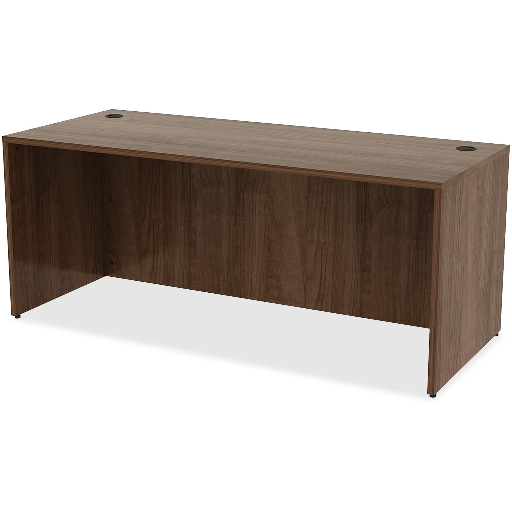 Lorell Office Desk - Ergonomic Computer Desk for Home & Office Workspace - Adjustable Height Writing Table with Storage Shelf - Perfect for Remote Work, Gaming & Study