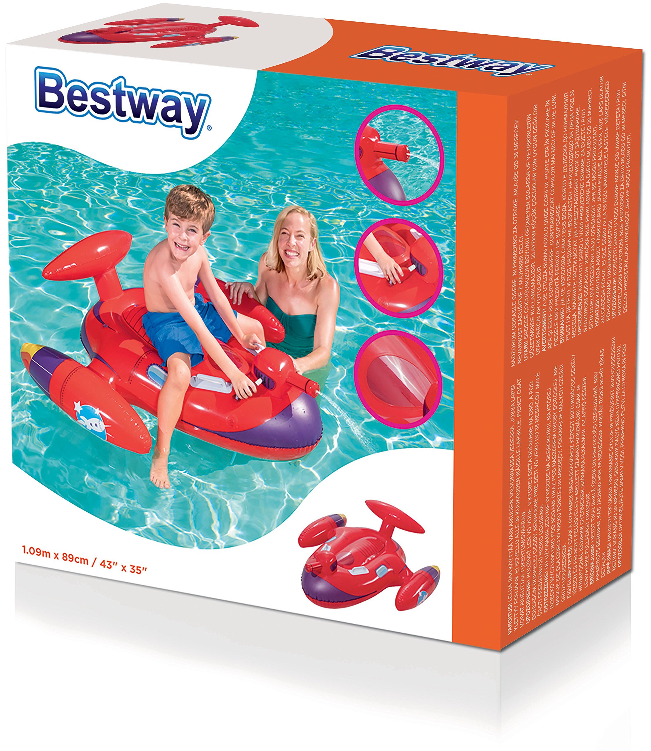 Bestway Inflatable Space Splasher Water Slide - Fun Outdoor Play for Kids, Backyard Summer Party & Pool Games