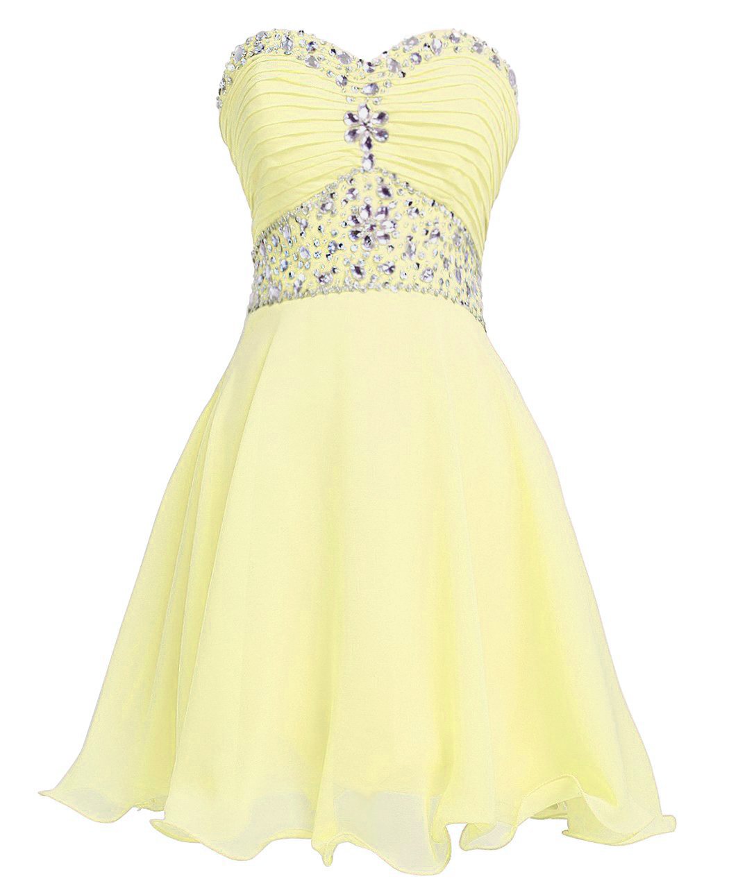 Elegant Women's Sweetheart Strapless Crystal Short Prom Evening Dress for Homecoming, Party & Special Occasions