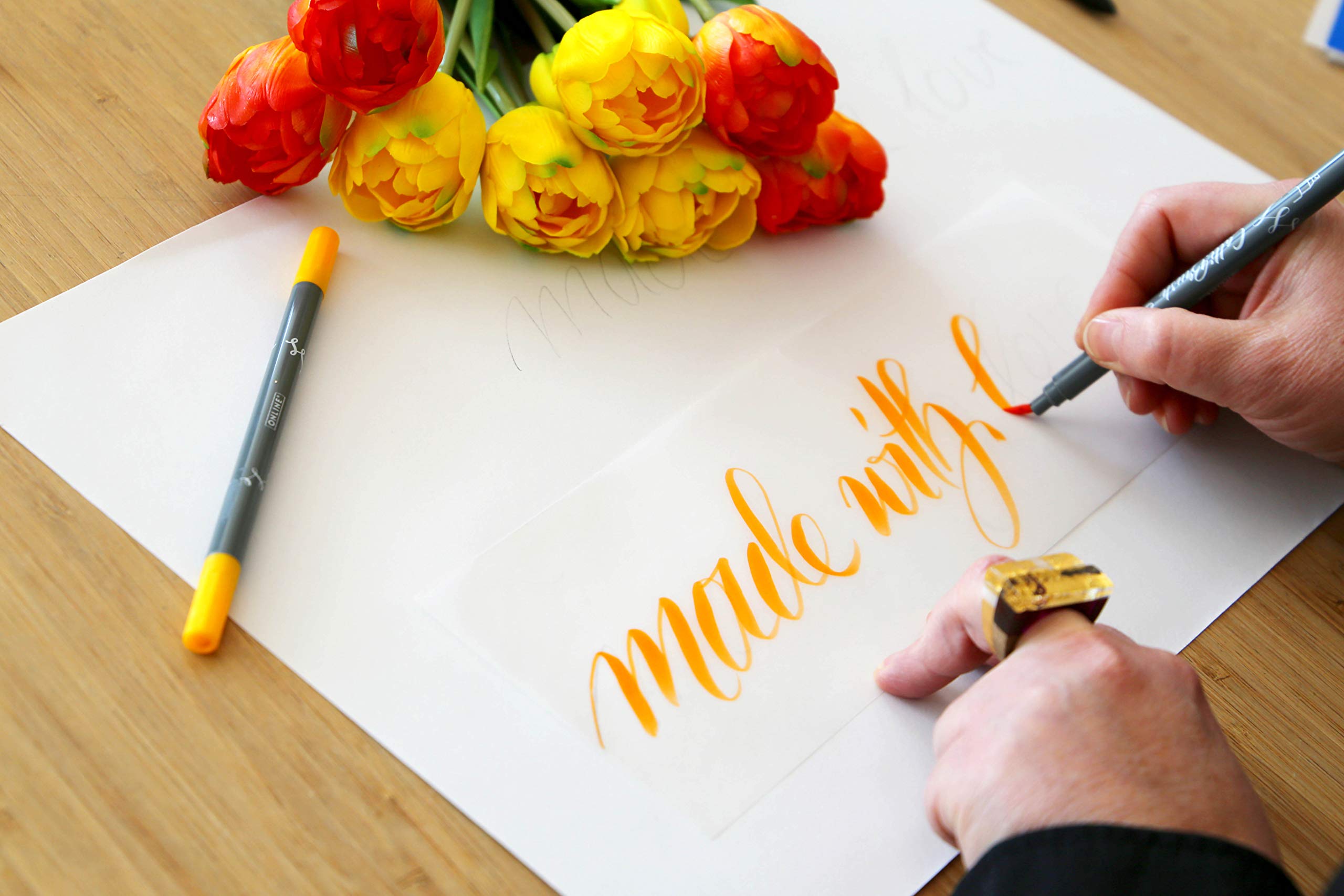Premium Calligraphy Set for Beginners & Professionals - 1.4mm Fountain Pen, 10 Dual-Tip Brush Pens, 3 Ink Bottles, Converter & Greeting Cards - Perfect for Hand Lettering, Wedding Invitations, DIY Cards & Artistic Writing (Black, 81159)