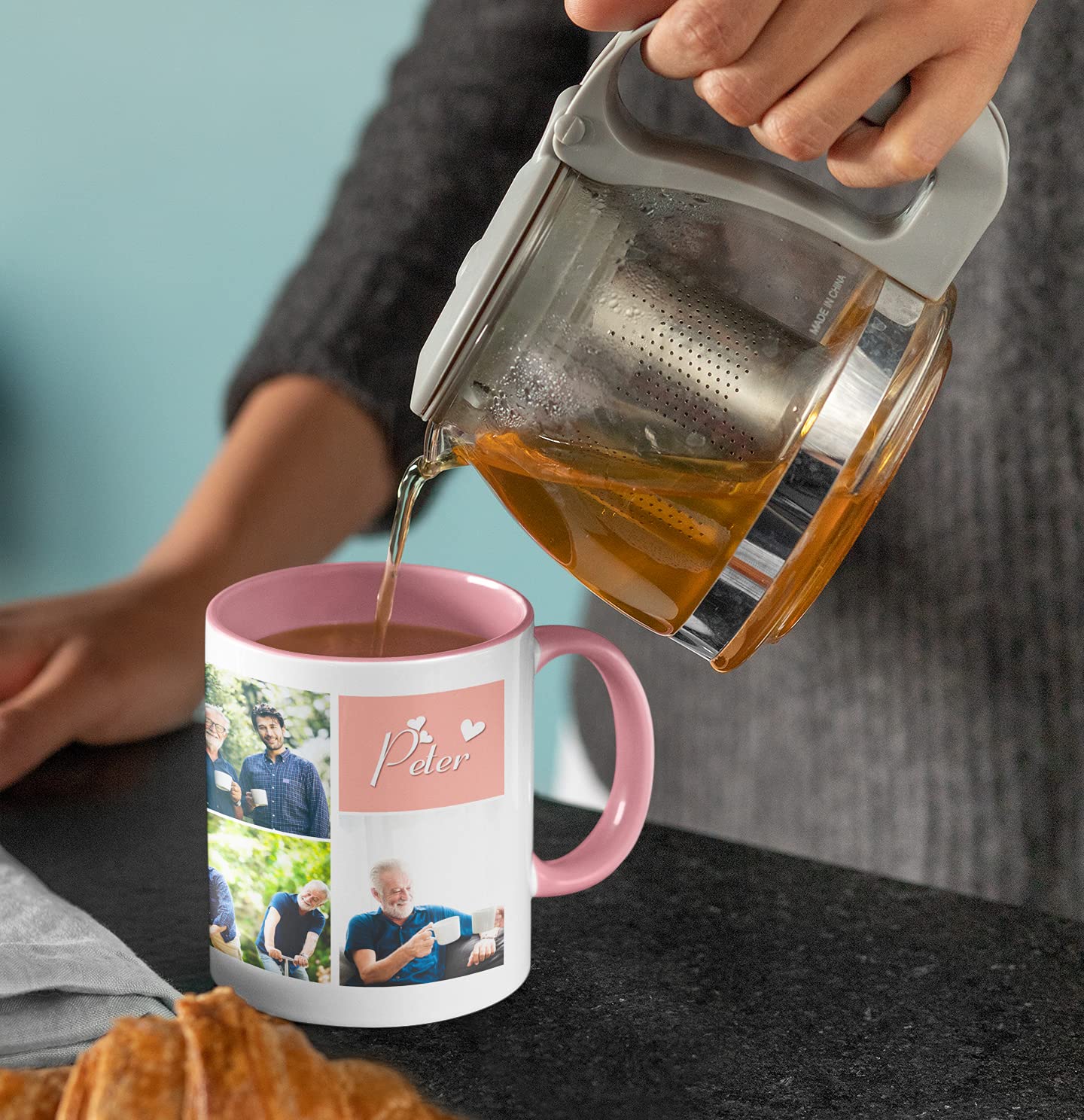 Personalized Name Photo Custom Mug - Customized Coffee Cup with Your Picture & Text - Perfect for Birthday Gifts, Anniversary Presents & Office Souvenirs