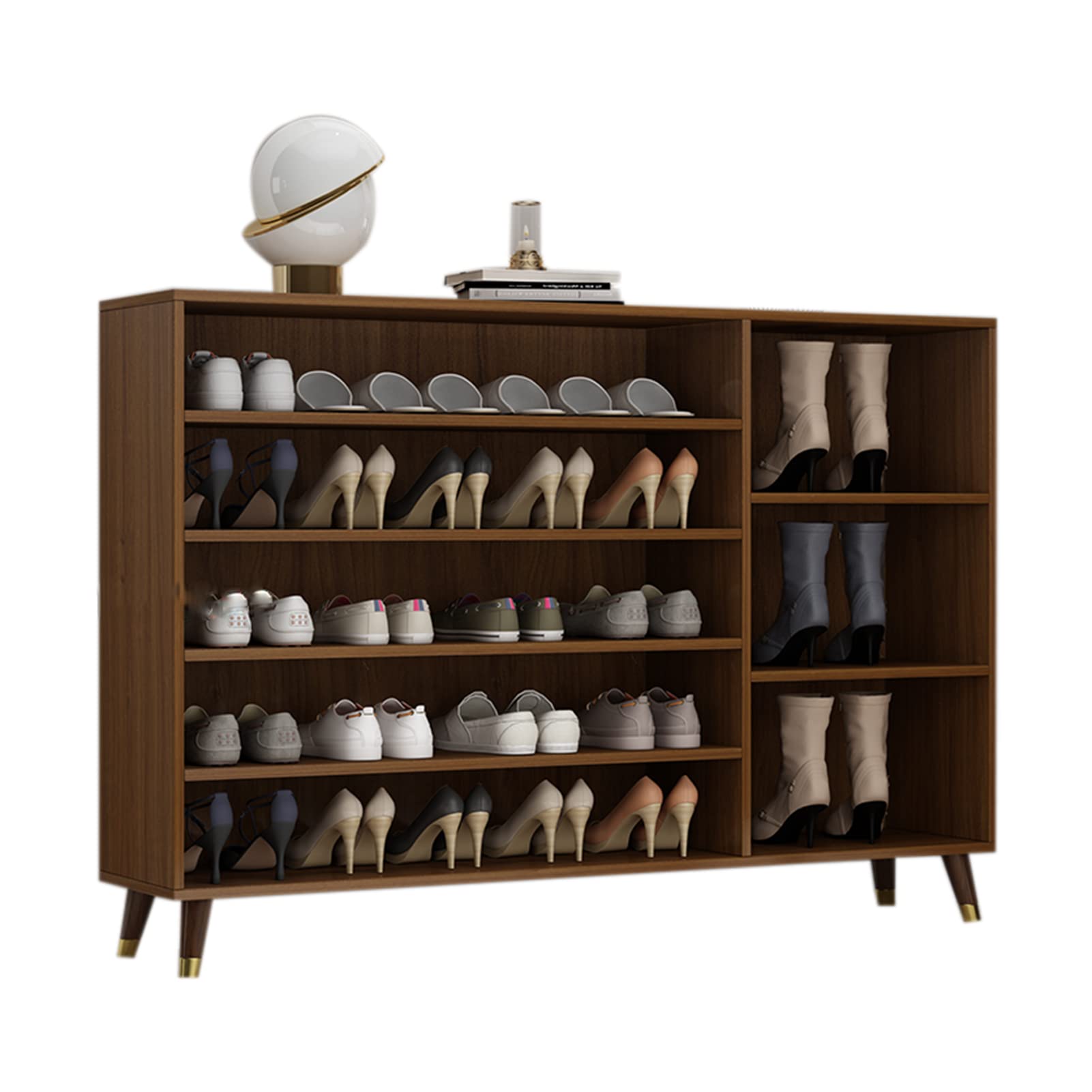 Solid Wood Shoe Rack - Multi-Tier Shoe Storage Shelf for Entryway, Hallway & Living Room - Easy Assembly (120x29x94.2cm) - Perfect for Organizing Shoes, Boots & Home Decor