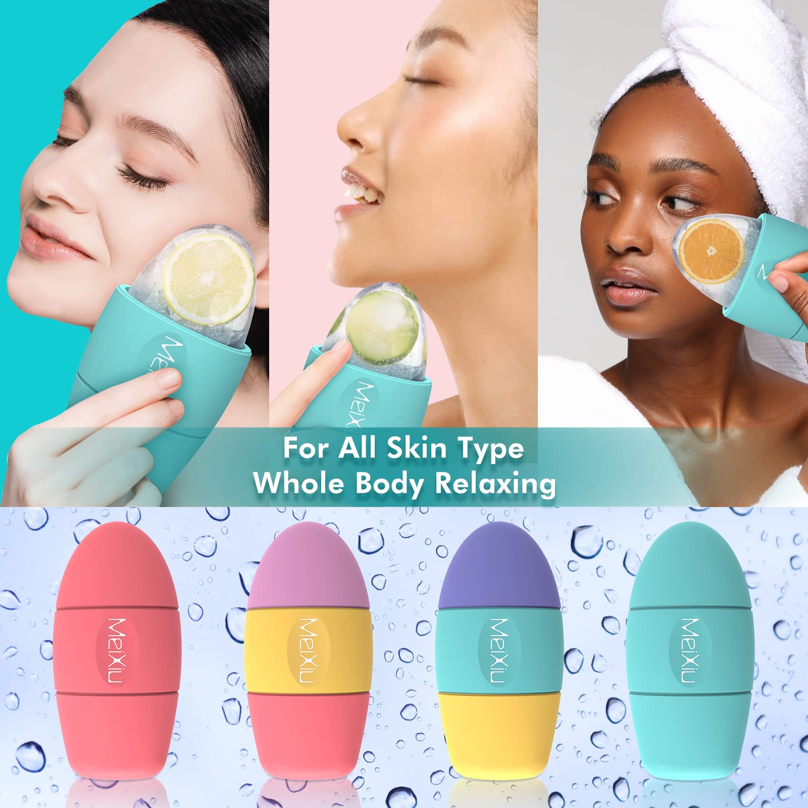 Ice Roller for Face and Eyes - Cooling Facial Massager to Reduce Puffiness, Dark Circles & Migraine Pain Relief - Skin Care Tool for Anti-Aging & Minor Injury Recovery - Perfect for Morning Routine, Post-Workout & Spa Days