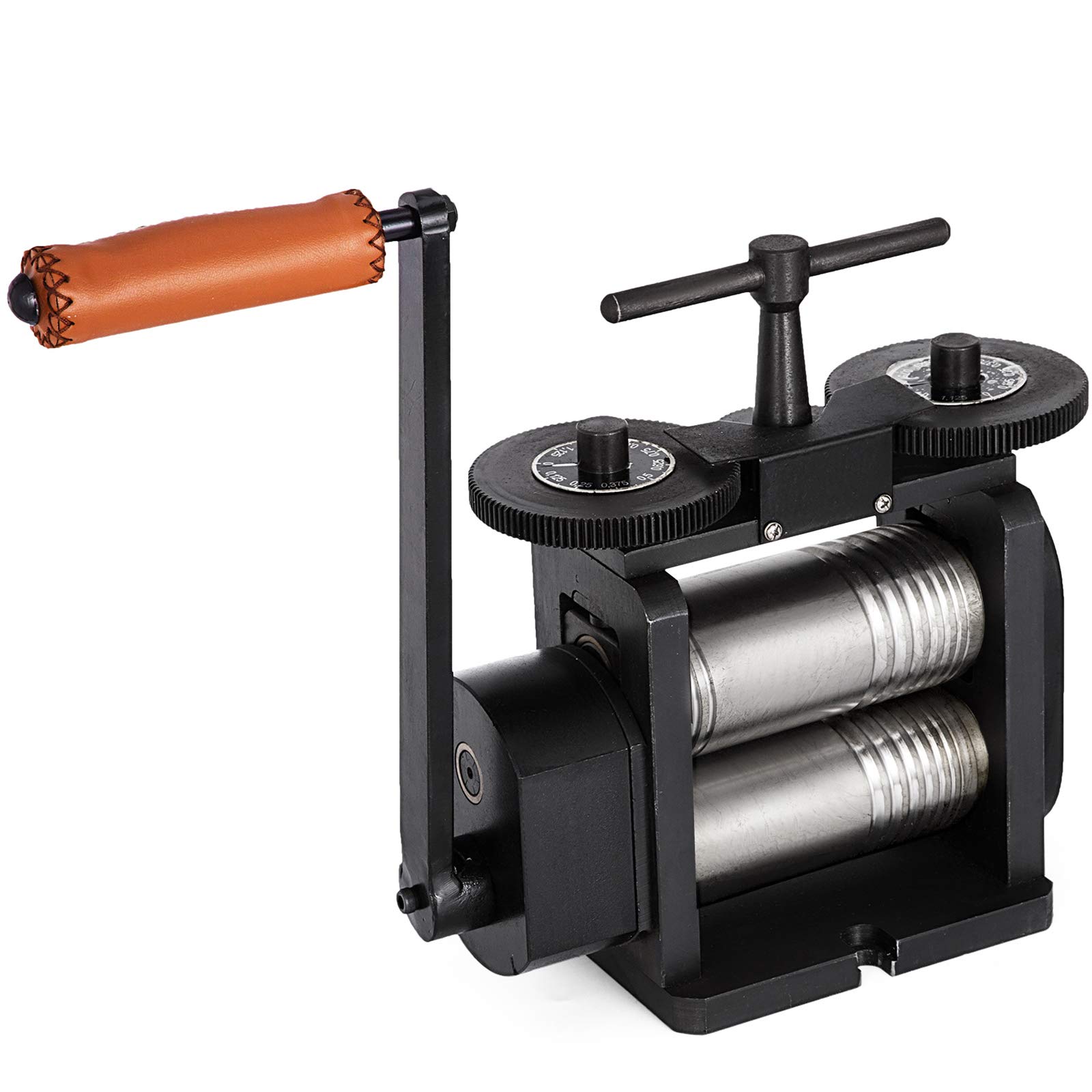 VEVOR 110mm Jewelry Rolling Mill with 55mm Diameter Rollers, 4:1 Gear Ratio - Professional Flat Rolling Press for Jewelry Making, Repair & Metal Design - Perfect for DIY Jewelers, Goldsmiths & Craft Workshops