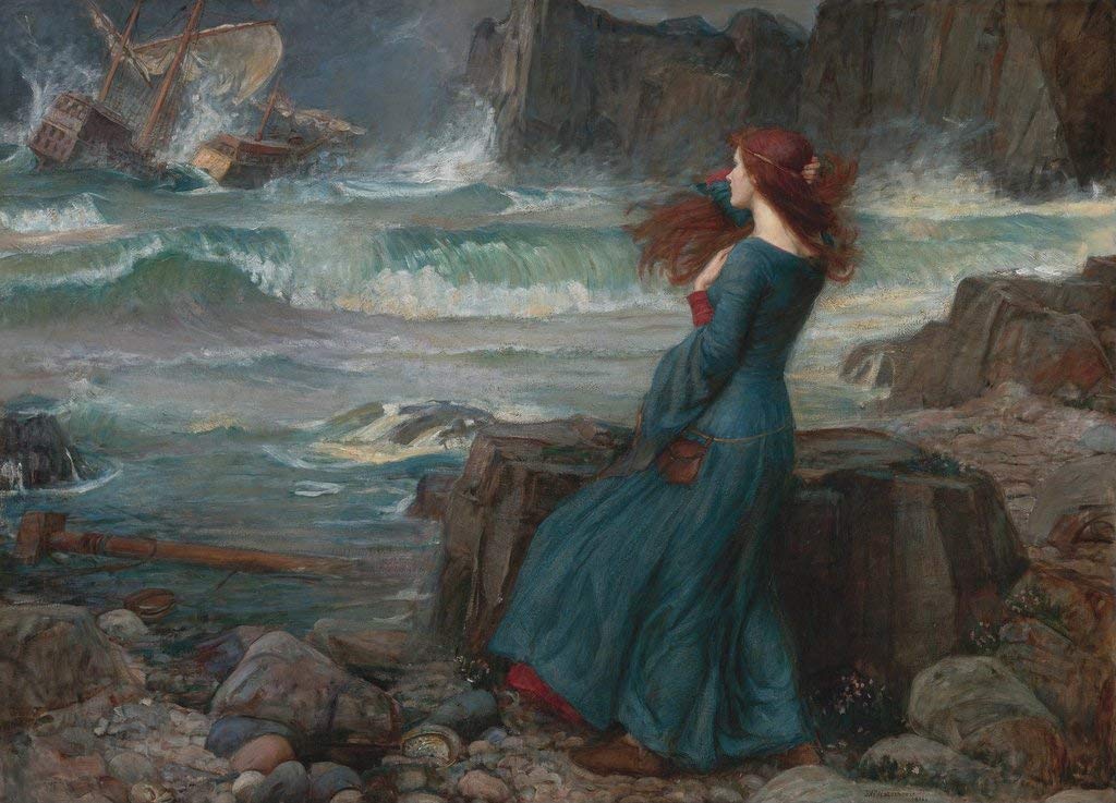 510-Piece Wooden Jigsaw Puzzle - Miranda from The Tempest by John William Waterhouse | Nautilus Puzzles | Art Puzzle for Adults, Home Decor & Relaxation