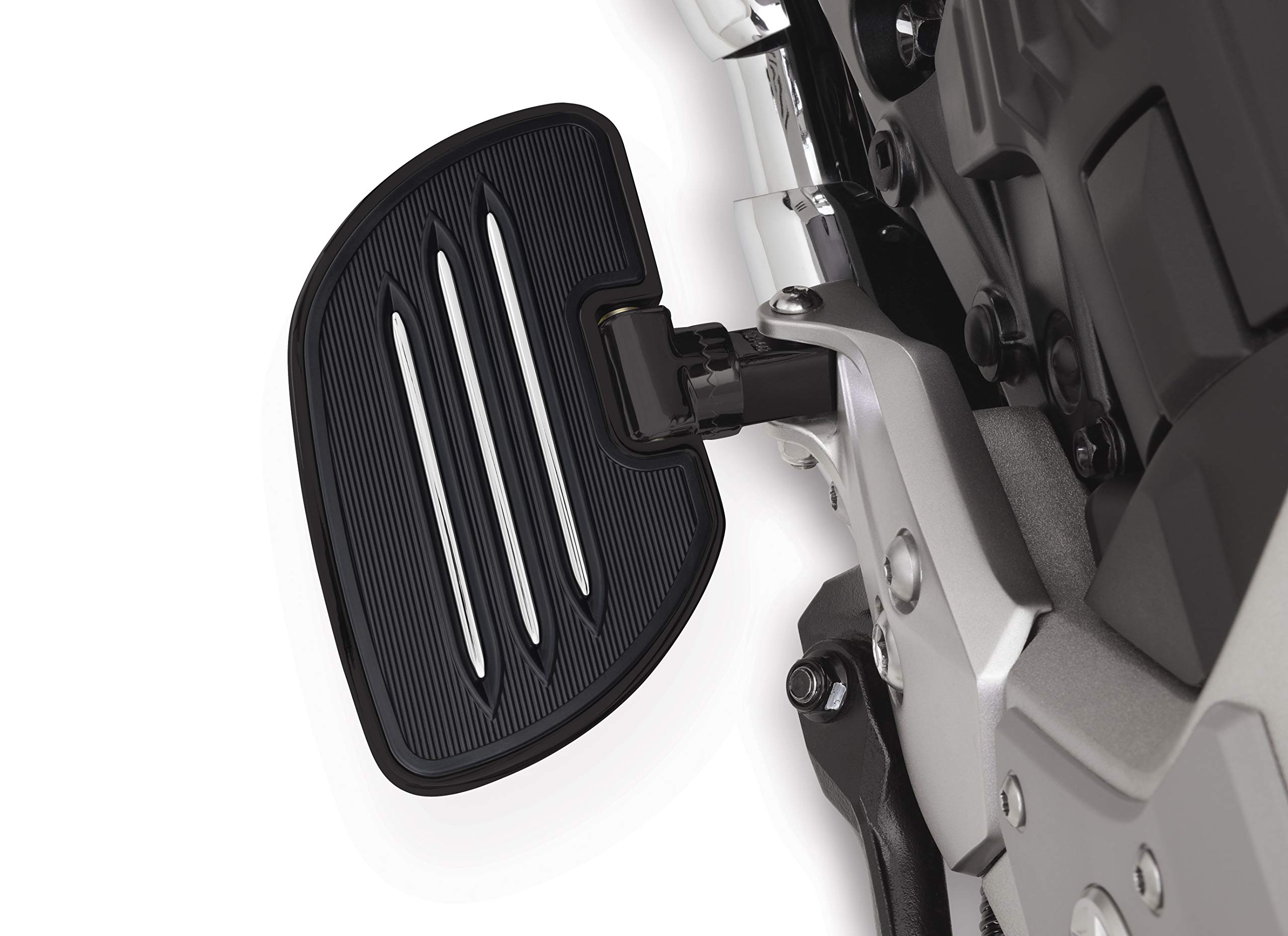 Show Chrome Accessories (21-359BK) Commander Satin Black Driver Footboard for 2018+ Honda Gold Wing GL1800 - Premium Motorcycle Footrest for Comfortable Long Rides & Touring