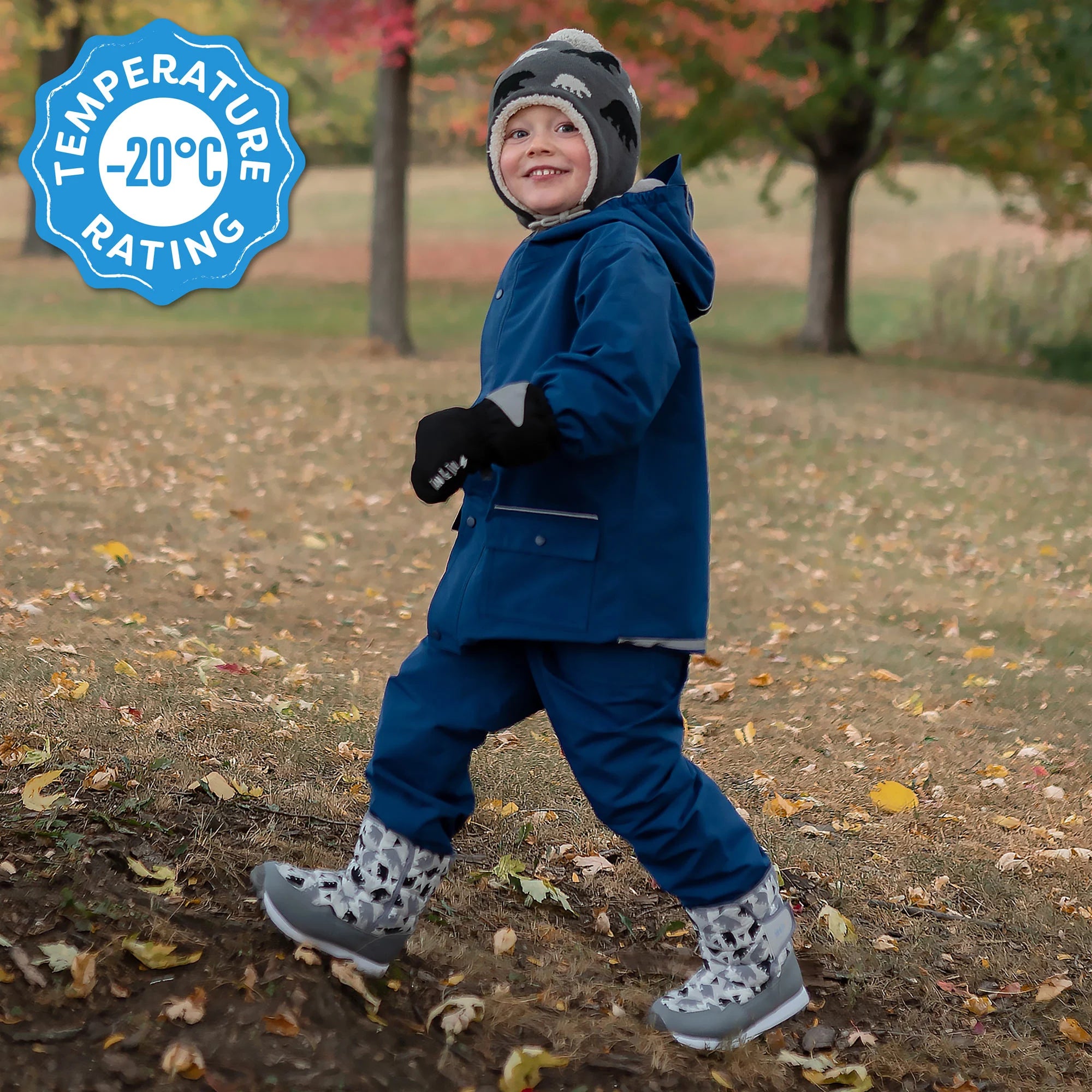 Jan & Jul Heather Grey Tall Puffy Boots for Kids - Waterproof Winter Snow Boots for Girls & Boys - Perfect for Outdoor Play, Snow Days & Cold Weather Adventures