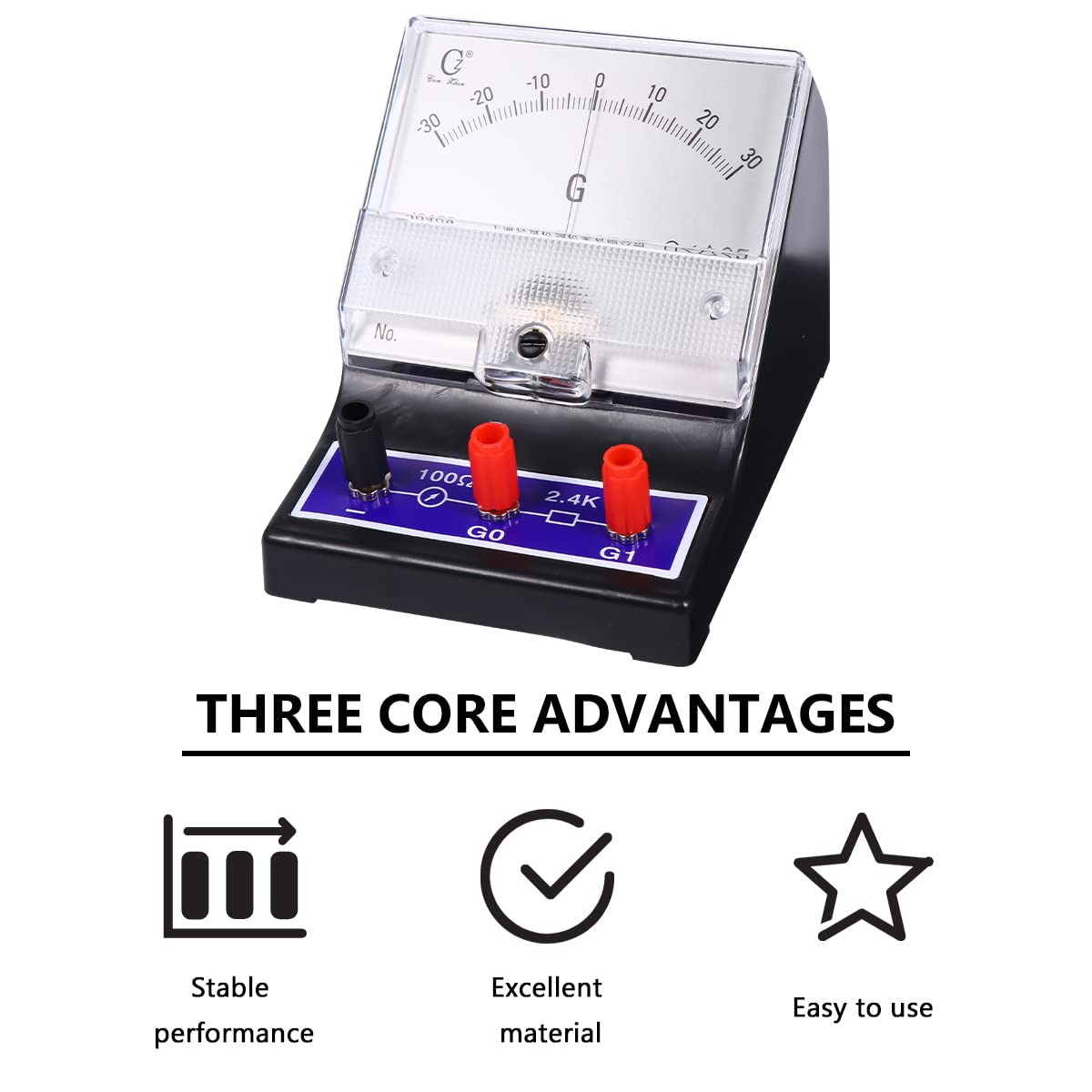 High Precision Amperemeter G Table Galvanometer - Microammeter for Physics Experiments & Electrical Testing | Perfect for Labs, Classrooms & DIY Electronics Projects