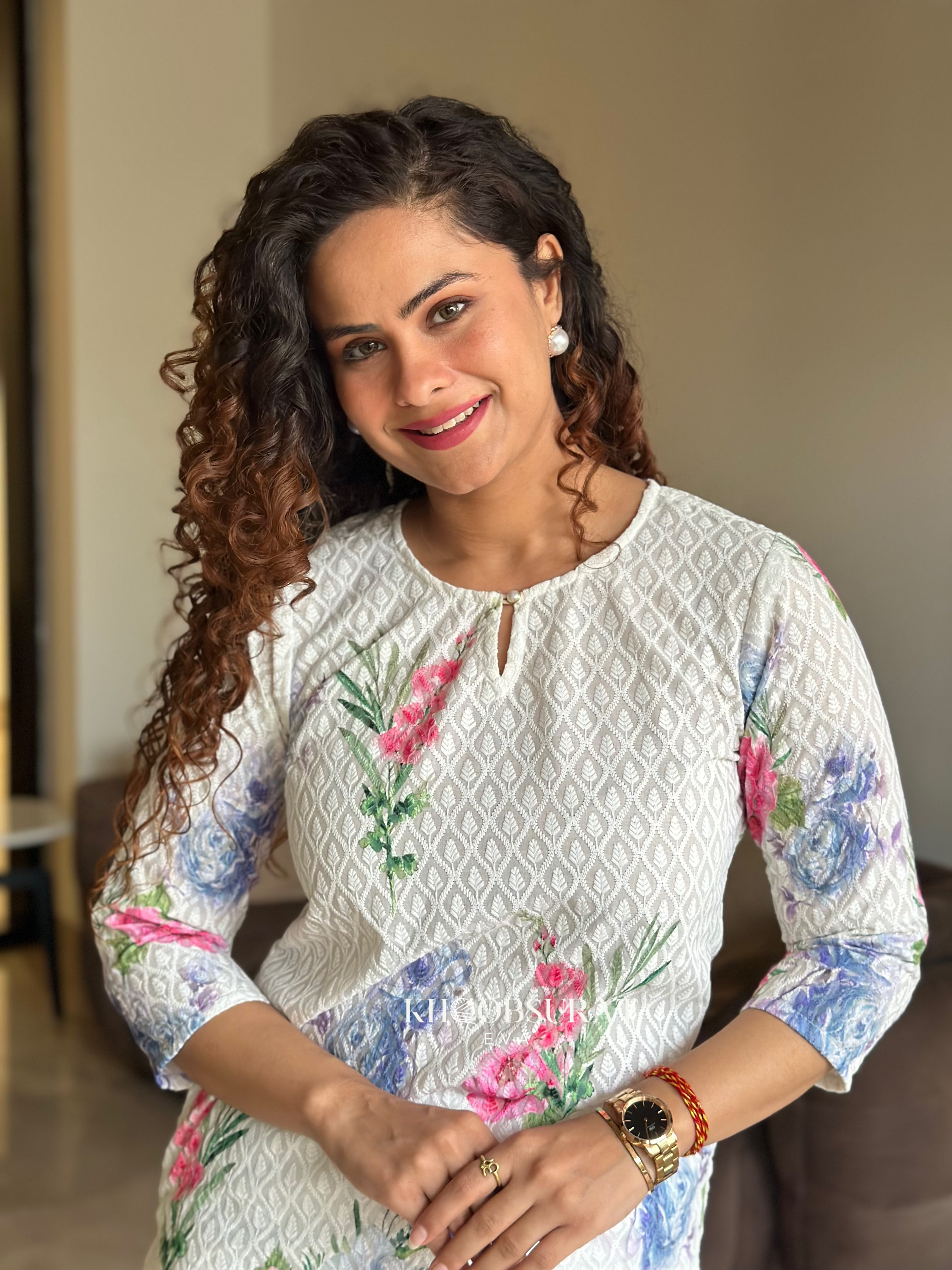 Premium Cotton White Kurta Set for Women - Soft & Comfortable Indian Ethnic Wear - Perfect for Festivals, Weddings & Casual Outings