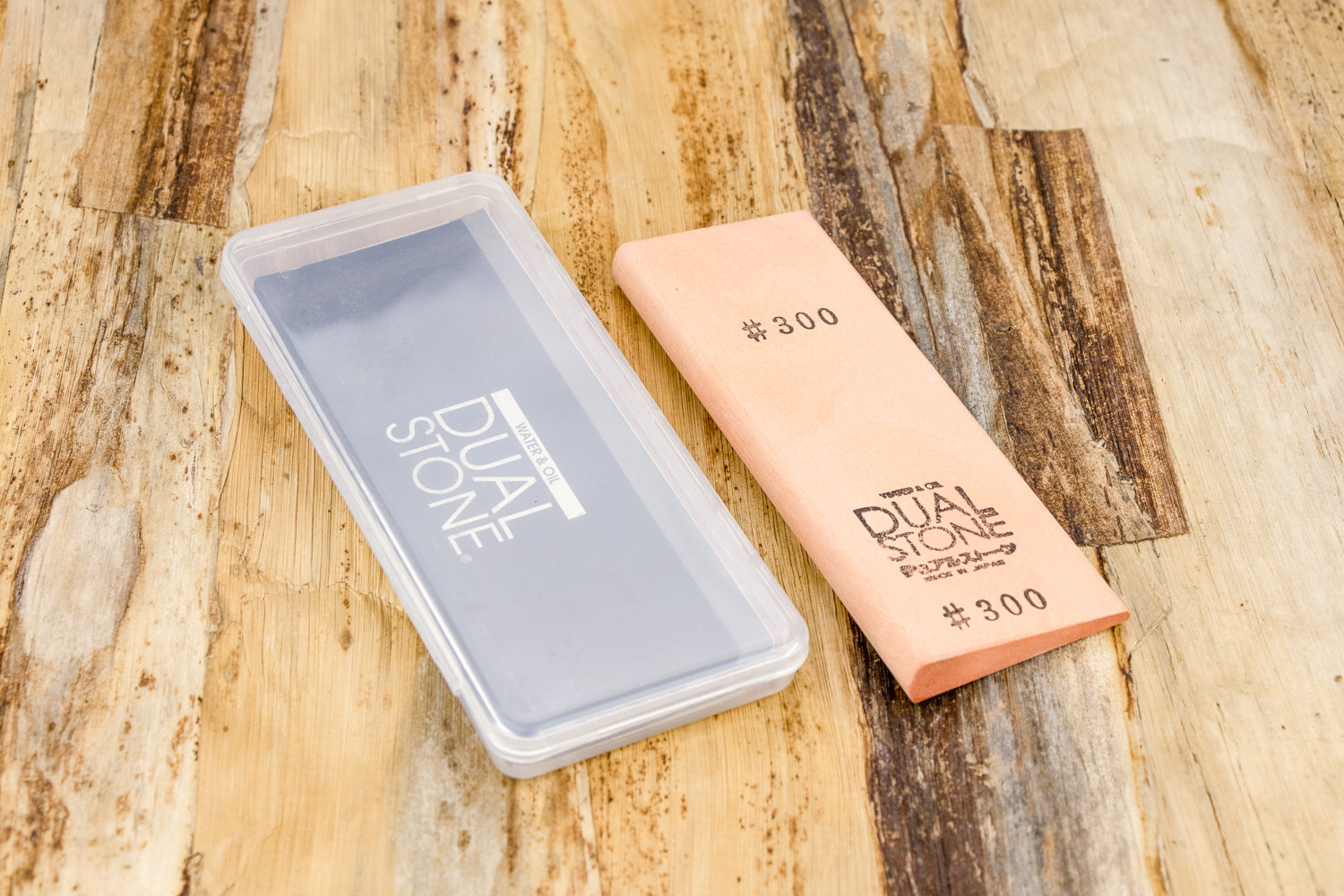 Suehiro Dual Grit 300 Sharpening Stone - Professional Knife & Tool Sharpener for Kitchen, Hunting, and Outdoor Use