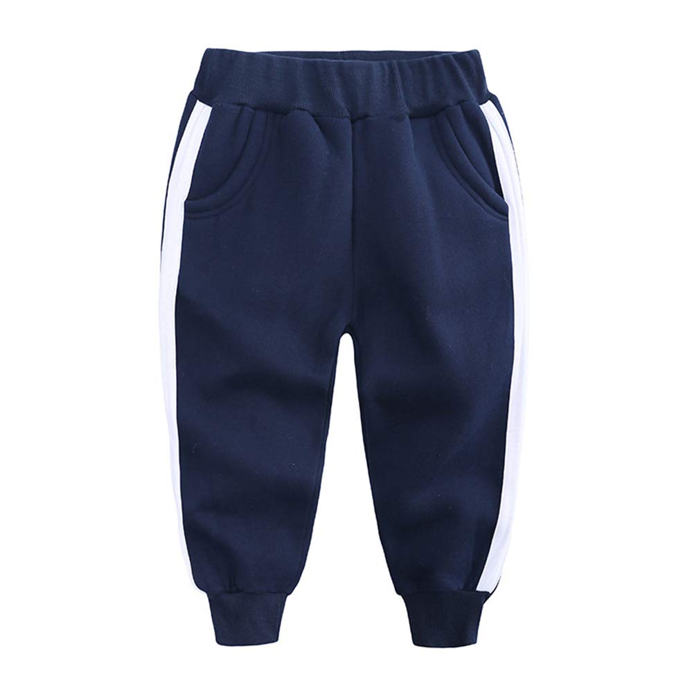 DCUTERQ Boys Cotton Athletic Pants - Toddler Fleece Jogger Sweatpants for Kids - Unisex Baby Casual Active Trousers - Perfect for Playtime, Sports & Everyday Wear