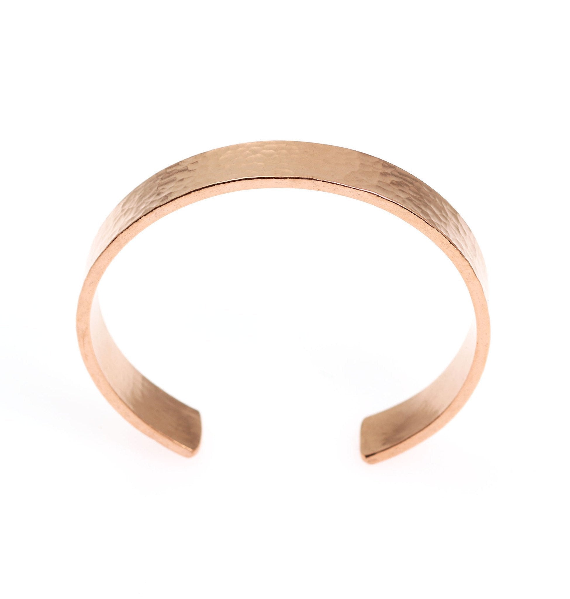 10mm Wide Hammered Copper Cuff Bracelet - Solid Copper Bangle for Women, Handmade Boho Jewelry - Perfect for Festival, Wedding & Everyday Wear