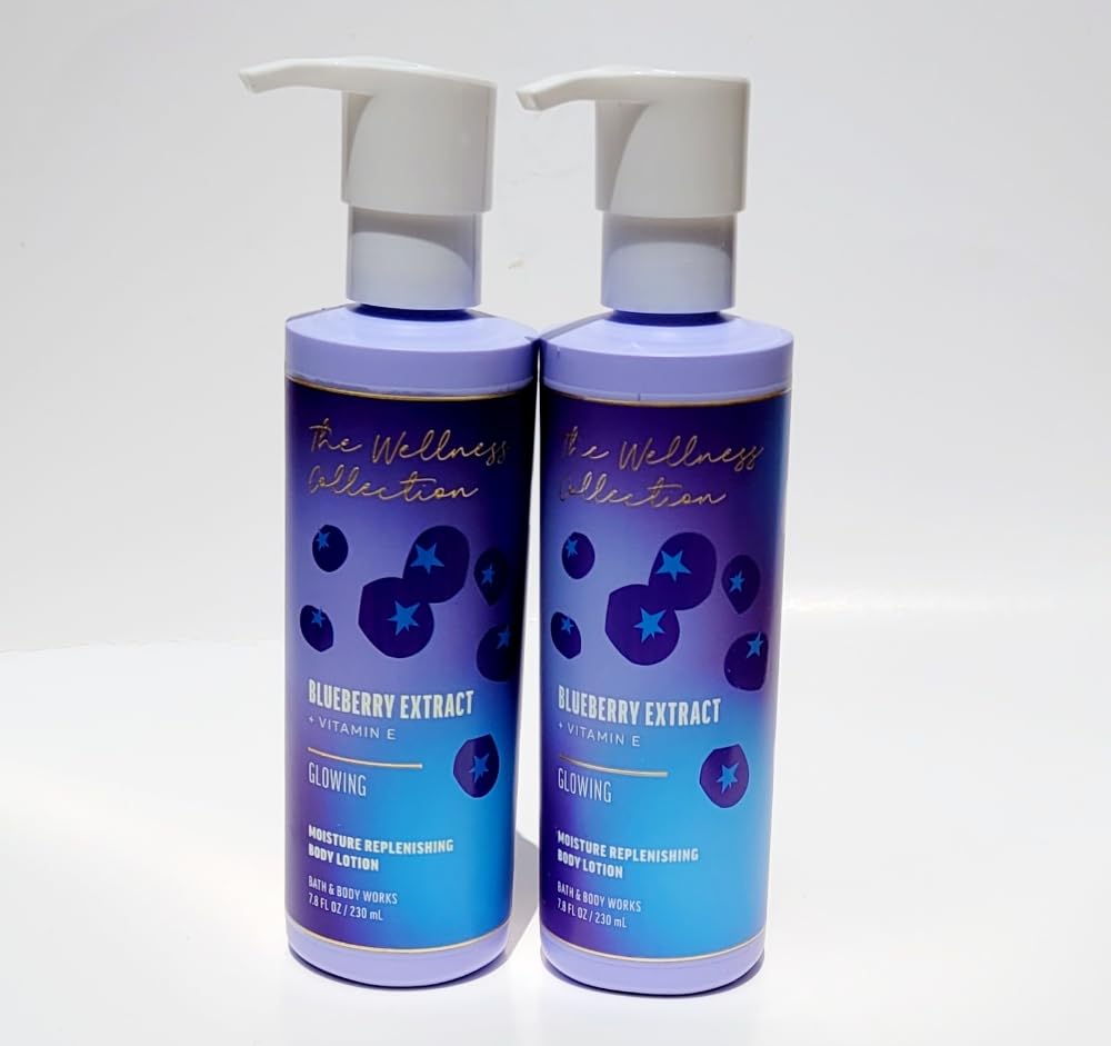 Bath and Body Works Blueberry Extract Body Lotion Set - Moisturizing & Nourishing for Dry Skin - Perfect for Daily Hydration & Relaxing Self-Care Routine