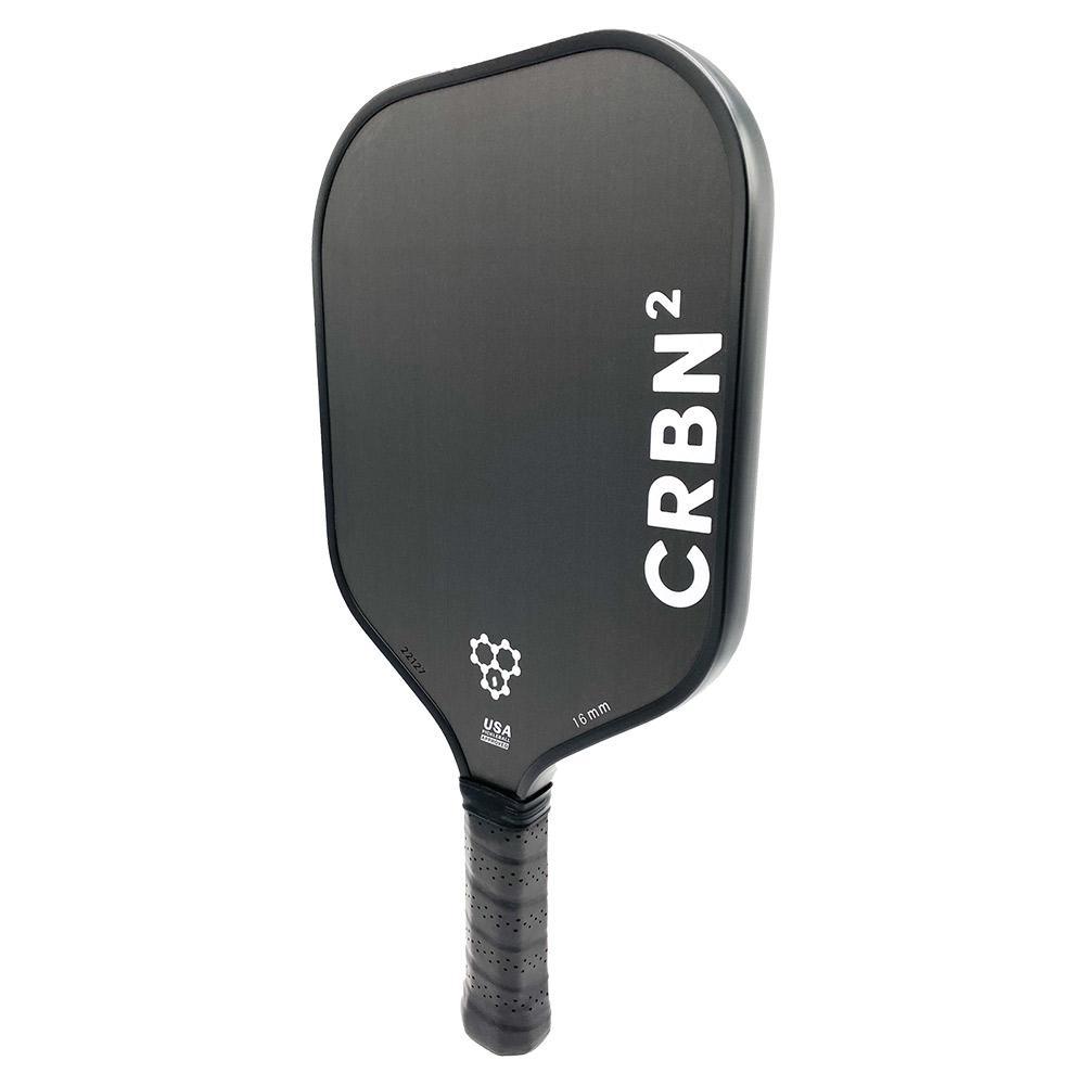 CRBN 2 Pickleball Paddle - 16mm Carbon Fiber Paddle with White Logo - Premium Pickleball Racket for Outdoor & Indoor Play - Perfect for Tournaments, Practice & Recreational Games