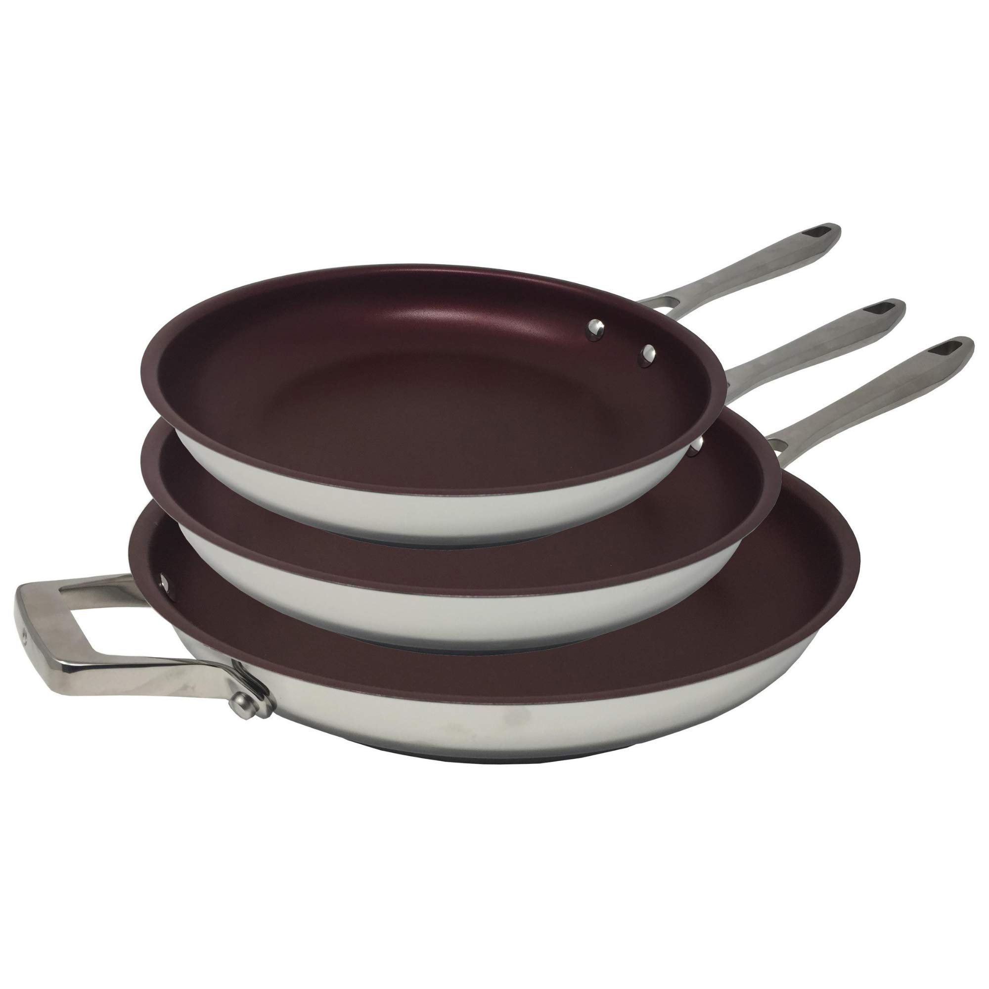 Premium Canadian Signature Frying Pan - 11 Inch Stainless Steel Nonstick Skillet with Riveted Stay-Cool Handles | PFOA-Free Cookware for Healthy Cooking | Perfect for Sautéing, Frying & Pancakes