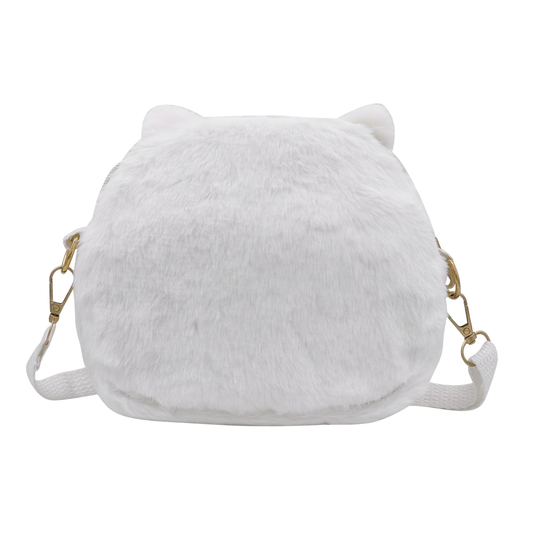 Adorable Pink Fluffy Cat Crossbody Purse - Small Plush Shoulder Bag for Women & Girls | Kawaii Animal Messenger Satchel | Perfect for Casual Outings, Cosplay & Anime Conventions