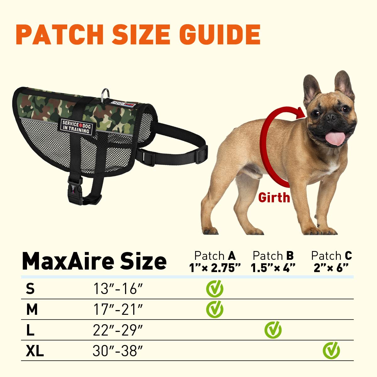 Dogline MaxAire Cooling Dog Vest with Removable 'Service Dog in Training' Patches - Adjustable Reflective Harness for Small, Medium & Large Dogs (30-38 Inch Girth) - Green Camo - Perfect for Hot Weather, Training Sessions & Outdoor Adventures