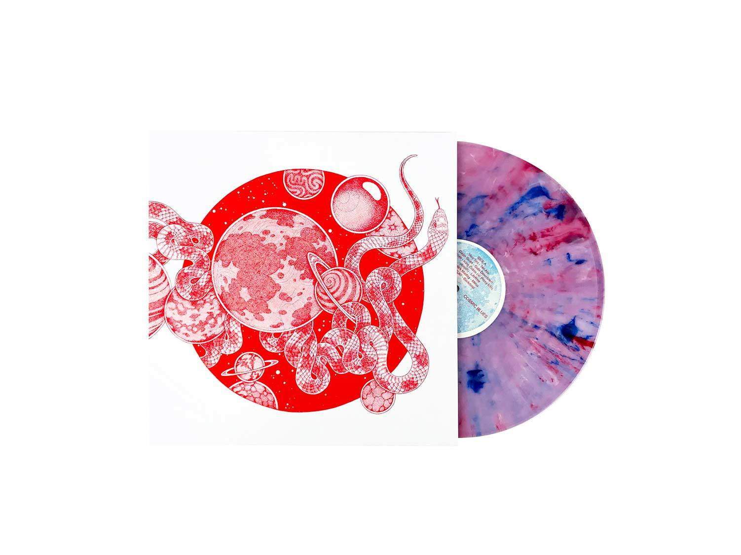 Standard // Milky clear with red marble