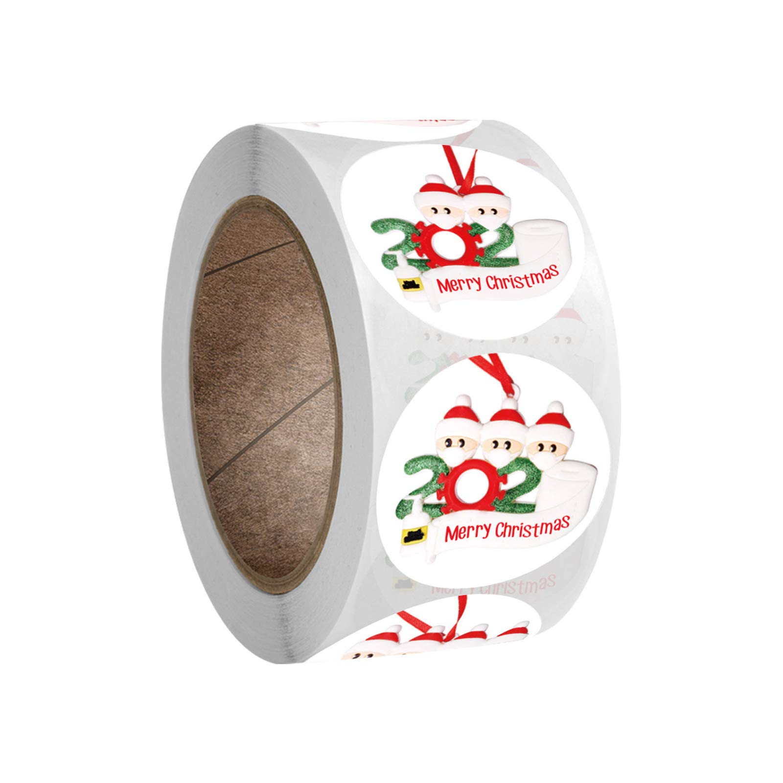 Oenbopo Merry Christmas Stickers 2023 - Round Holiday Labels for Envelopes, Boxes & Gifts | Waterproof Christmas Sealing Stickers for DIY Decorations & Party Favors - Perfect for Holiday Cards, Wrapping Presents & Festive Home Decor