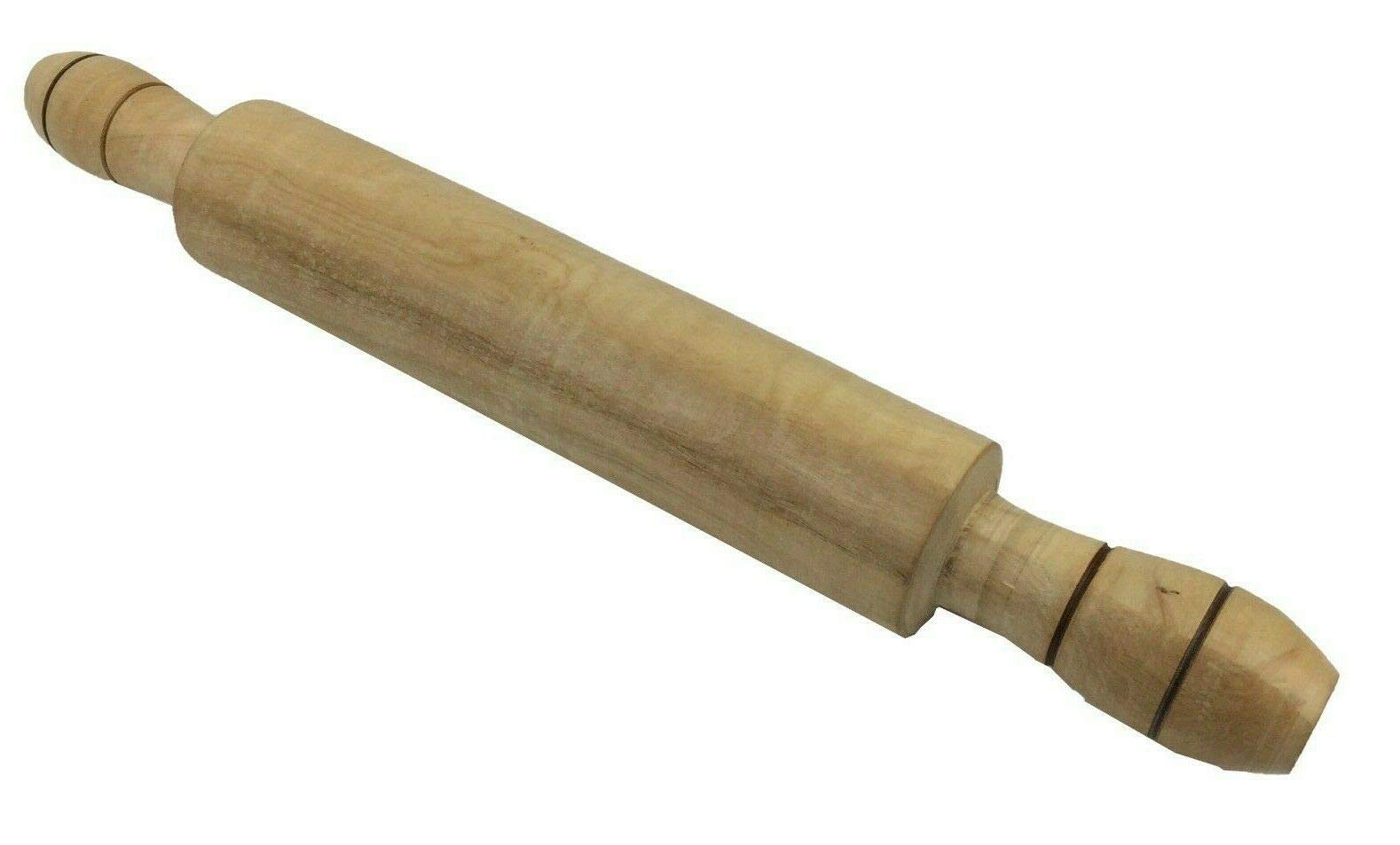 Solid Wood Dough Roller - Traditional Tortilla & Pizza Rolling Pin (Model 2) - Perfect for Homemade Tortillas, Pizzas, Pastries & Baking Needs