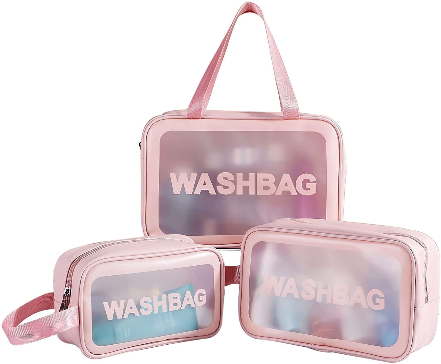 Lariox Large Leather Cosmetic Bag - Waterproof Travel Toiletry Organizer for Women & Girls, Perfect for Trips & Gyms