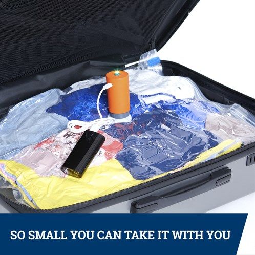 Vacuum Storage Bags for Travel & Home Organization - Space Saving Vac Pack Go - Perfect for Clothes, Blankets & Seasonal Storage