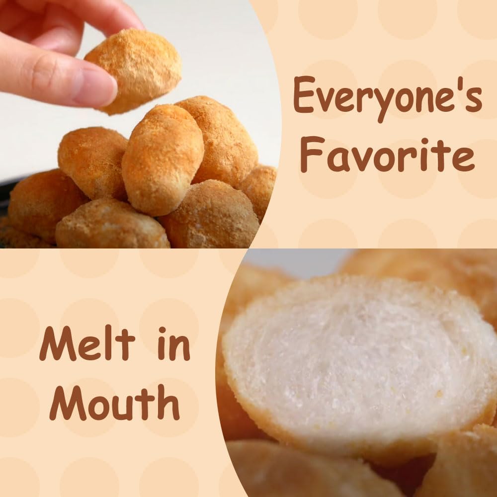 Funwari Meijin Fluffy Rice Puff Kinako - Japanese Rice Snack for Tea Time