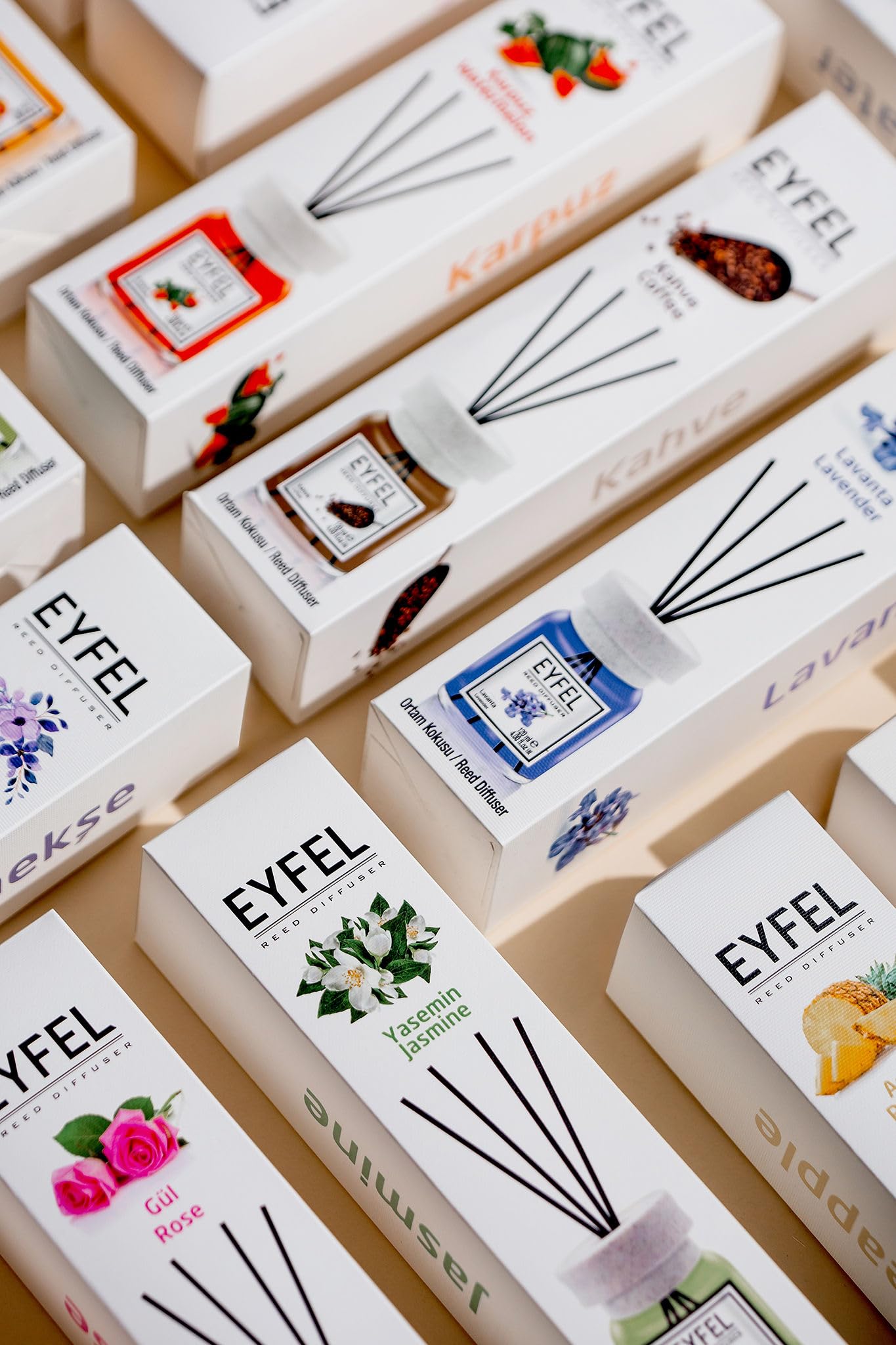 EYFEL Acacia Reed Diffuser Set - 4.05 fl oz Essential Oil Diffuser with Natural Rattan Sticks | Home Fragrance for Living Room, Bedroom & Bathroom | Aromatherapy Decor Gift Set for Housewarming & Relaxation