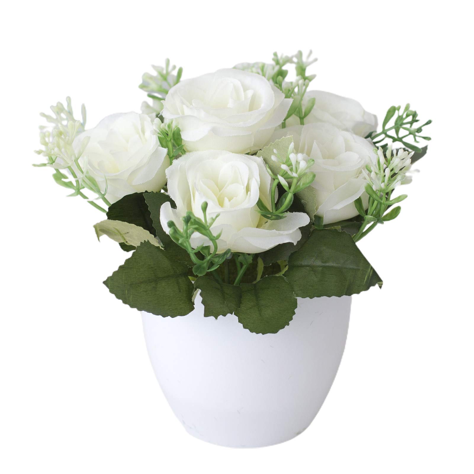 Grey990 Artificial Potted Plant - Realistic Fake Flower for Home & Office Decor, Scentless Plastic Simulation Plant for Dining Table, Bedroom, Desk Decorations | Perfect for Centerpieces, Housewarming Gifts & Interior Design