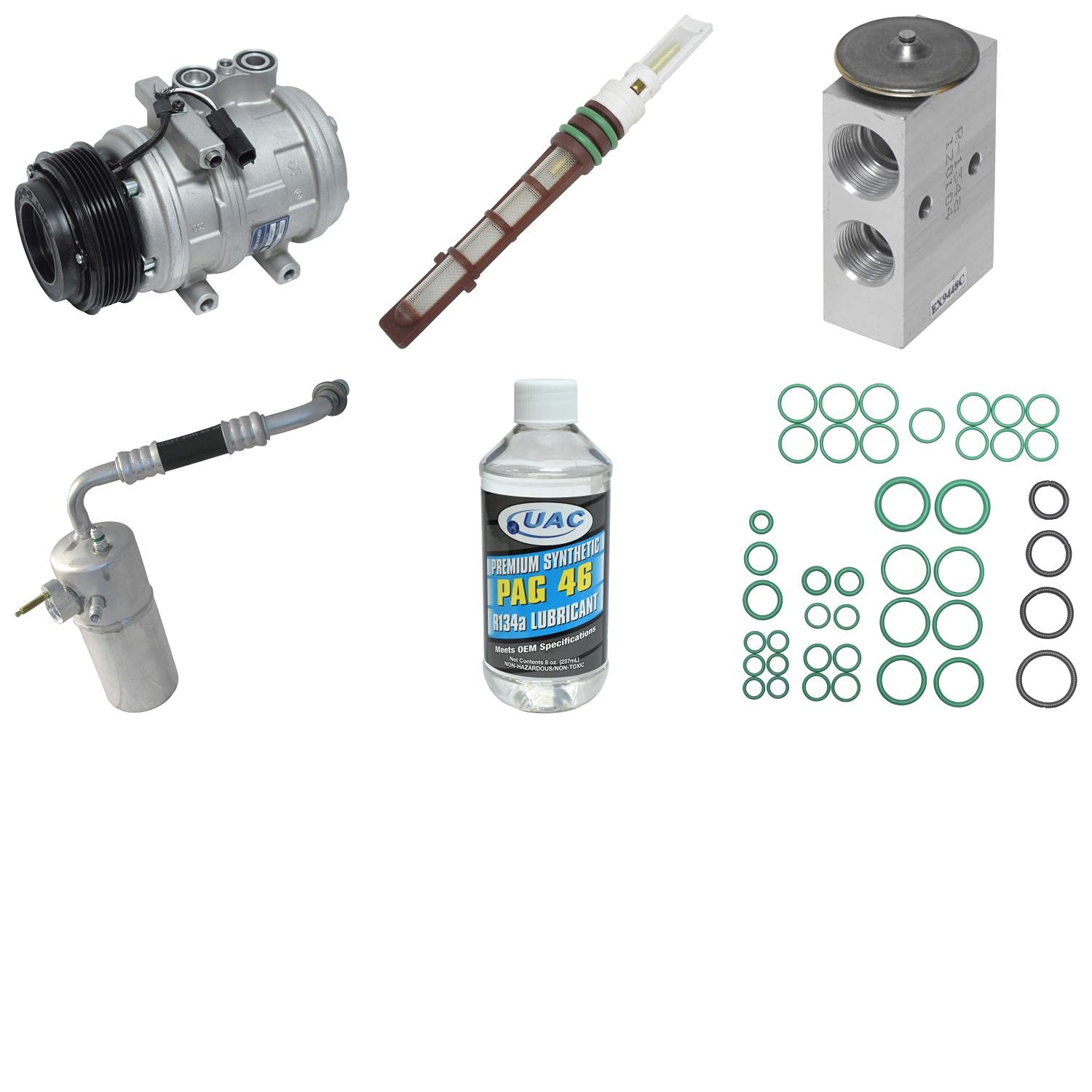 High-Quality HVAC A/C Compressor Replacement Kit - Compatible with Multiple Car Models - Perfect for DIY Auto Repair & AC System Maintenance