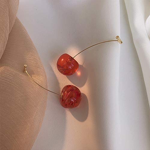 Kakyoin Cherry Dangle Earrings for Women - Sweet & Lovely Fruit Drop Earrings - Funny & Cute Gift for Her - Perfect for Cosplay, Anime Conventions & Kawaii Fashion