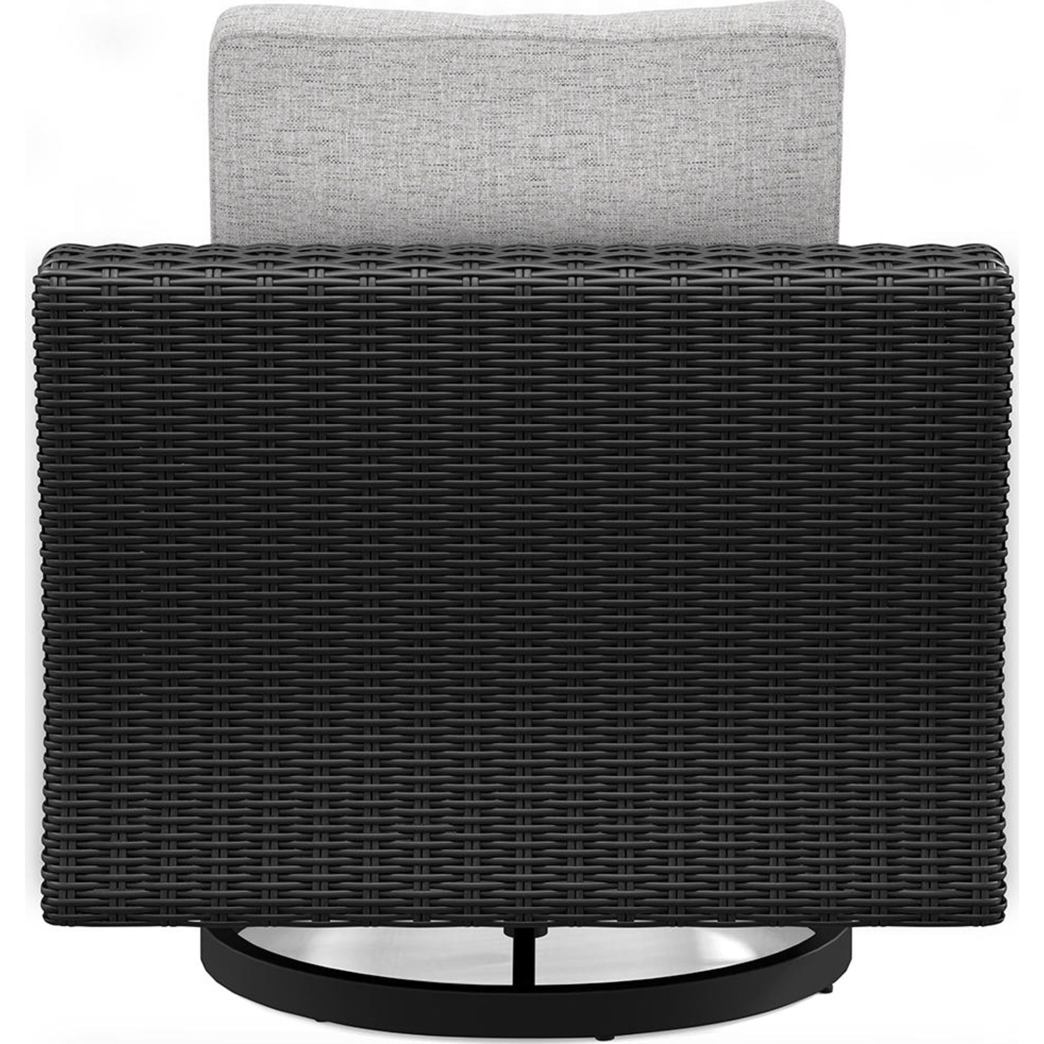 Beachcroft Outdoor Swivel Lounge Chair with Cushion - Black/Light Gray - Patio, Poolside & Garden Relaxation - Weather-Resistant & Comfortable