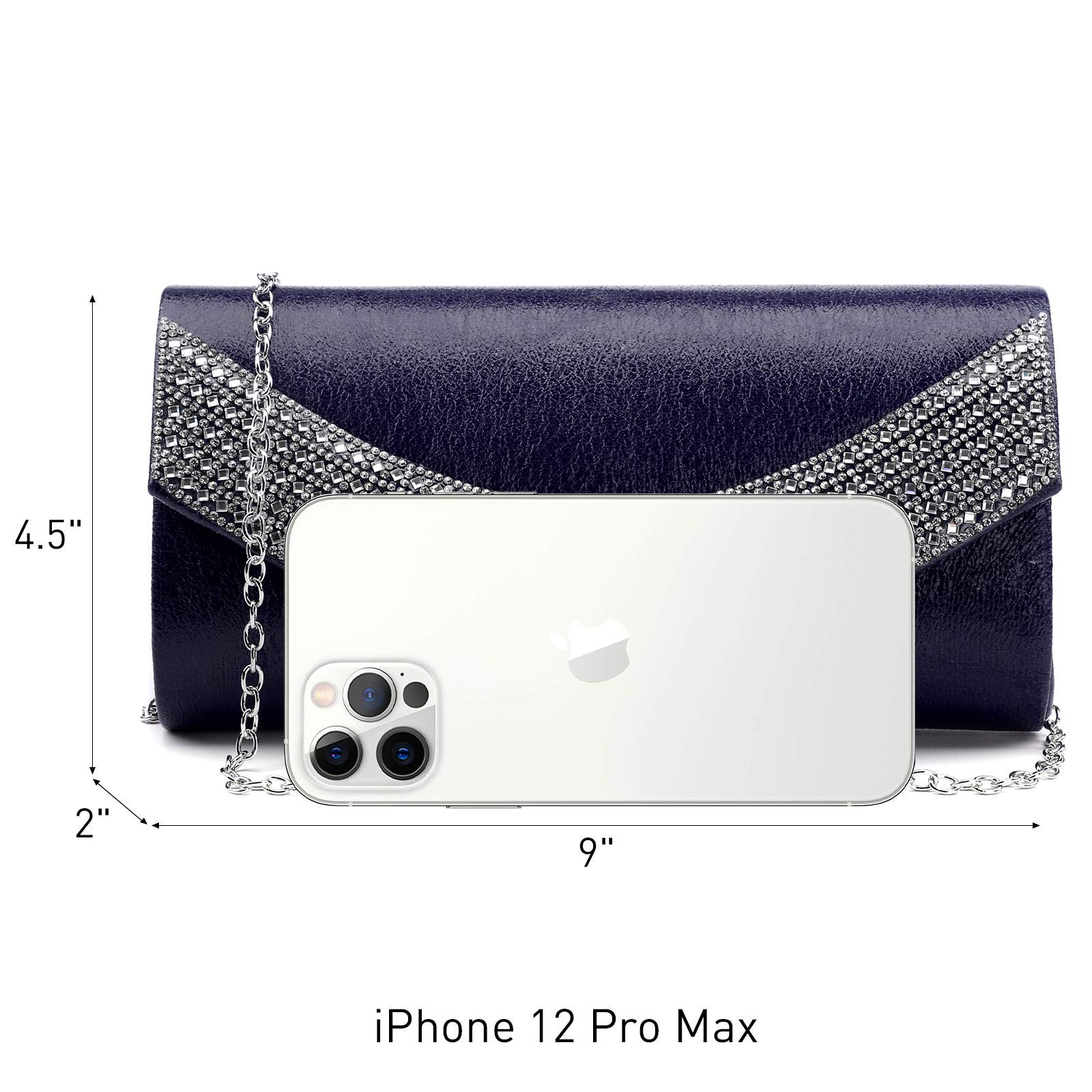 Dasein Women's Rhinestone Clutch Purse - Elegant Evening Bag for Wedding, Party, Prom & Formal Events | Perfect for Brides, Bridesmaids & Special Occasions