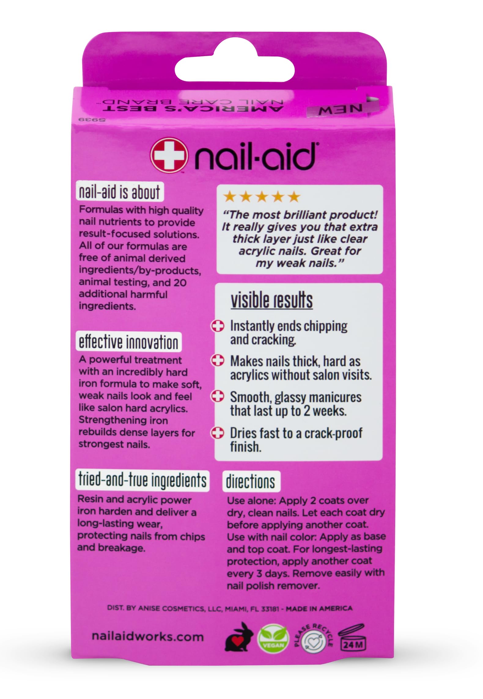 Nail-Aid 1 Minute Artificials - Fast-Acting Nail Treatment for Stronger Nails, Clear Formula, 0.55 Fl Oz | Perfect for Salon-Quality Manicures at Home