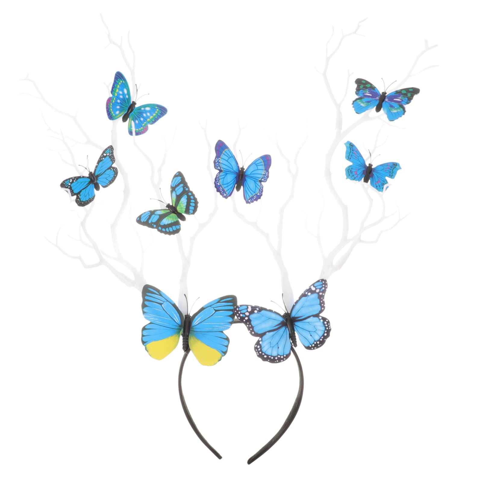 FRCOLOR Halloween Antler Butterfly Headband - Cute Deer Headpiece with Floral Accents for Women & Girls - Perfect for Halloween Costumes, Cosplay, Parties & Festive Events