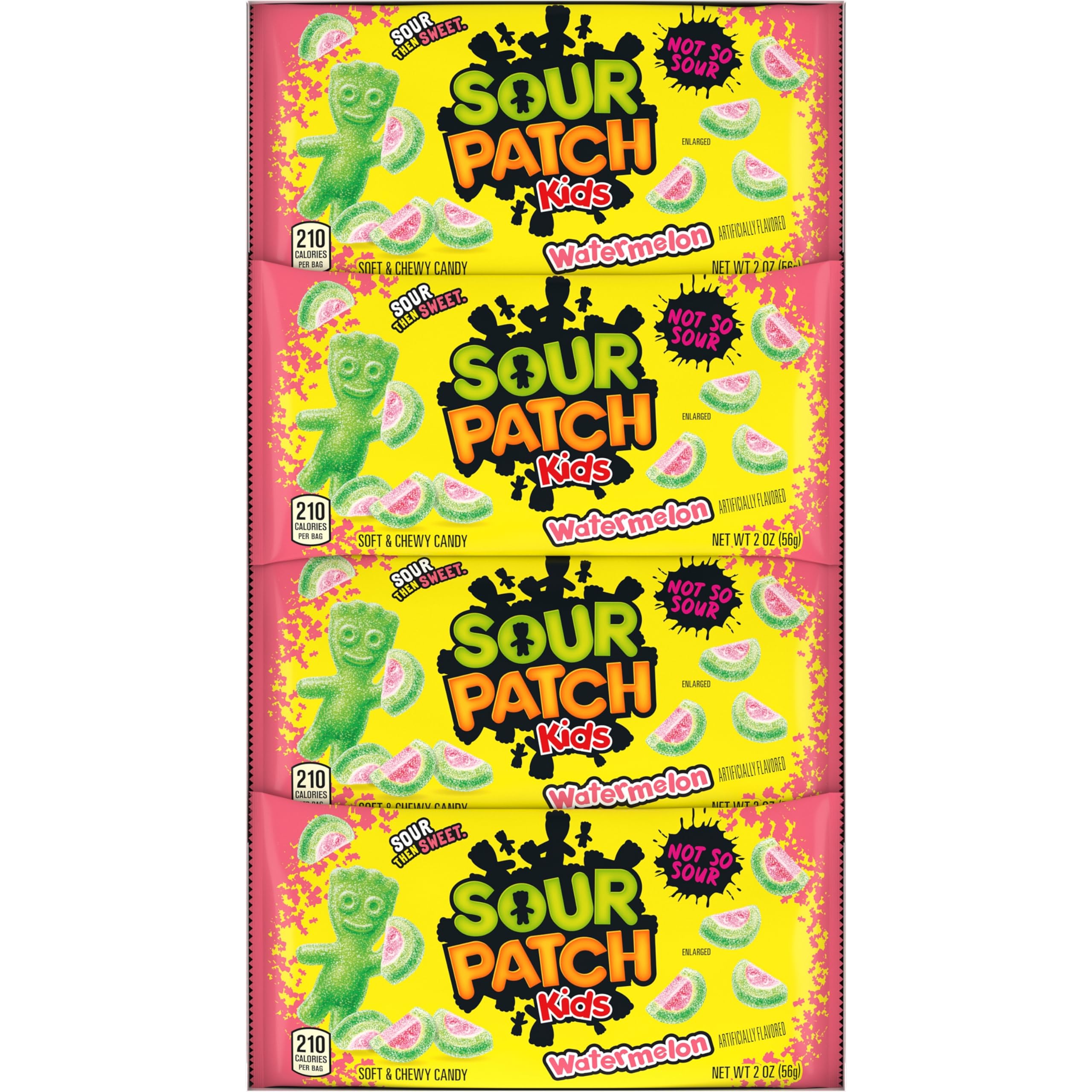Sour Patch Kids Watermelon Soft & Chewy Candy - Bulk Pack of 24 (2 oz Bags) - Sweet & Tangy Treats for Parties, Movie Nights & Snacking