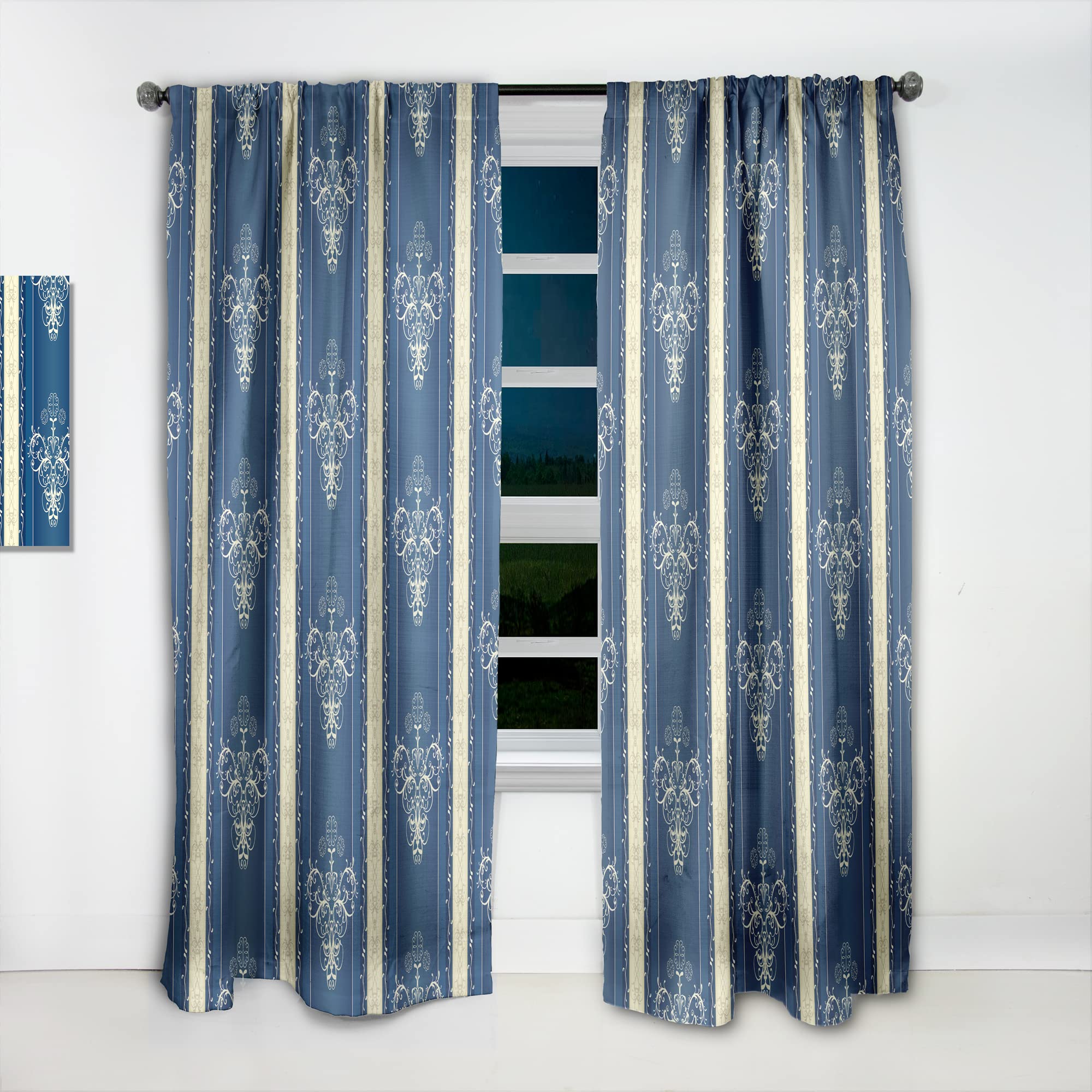 Premium Luxury Lace Curtains for Bedroom & Living Room - Thermal Insulated Blackout Drapes - Single Panel 52x90 Inches - Elegant Home Decor for Windows, Perfect for Privacy & Light Control