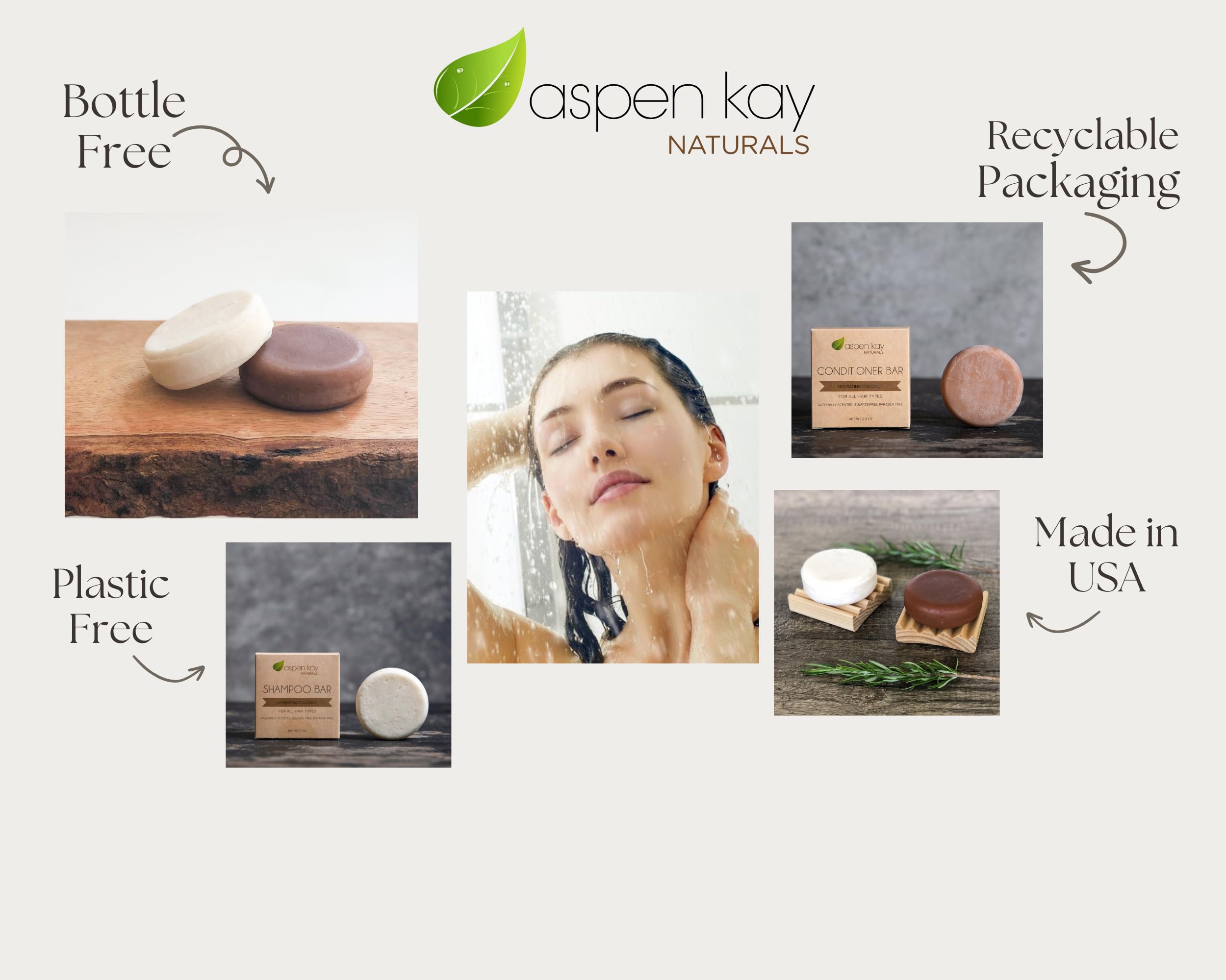 Organic Coconut & Argan Oil Shampoo & Conditioner Bar Set - Deep Moisturizing for Dry Damaged Hair - Hydrating Solid Bar for Curly, Coily & Color Treated Hair - Vegan & Sulfate Free - USA Made - Perfect for Travel, Gym & Eco-Friendly Hair Care