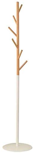 DPPAN Free-Standing Solid Wood Coat Rack with 6 Hooks - Tree Floor Hanger for Entryway, Hallway - Perfect for Organizing Coats, Hats, Scarves & Accessories - Ideal for Home, Office & Apartment Entryways
