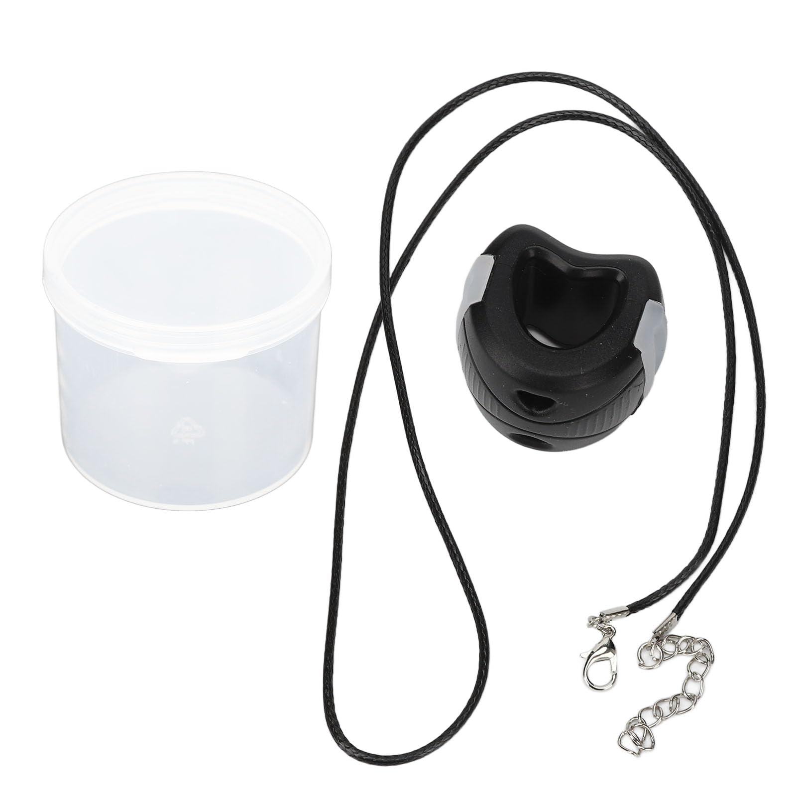 EXCLUZO Facial Jaw Exerciser - Silicone Slimming Jaw Trainer for Double Chin Reduction & Face Toning - Neck & Jawline Workout for Men & Women (Black) - Perfect for Home Gym, Fitness & Beauty Routine