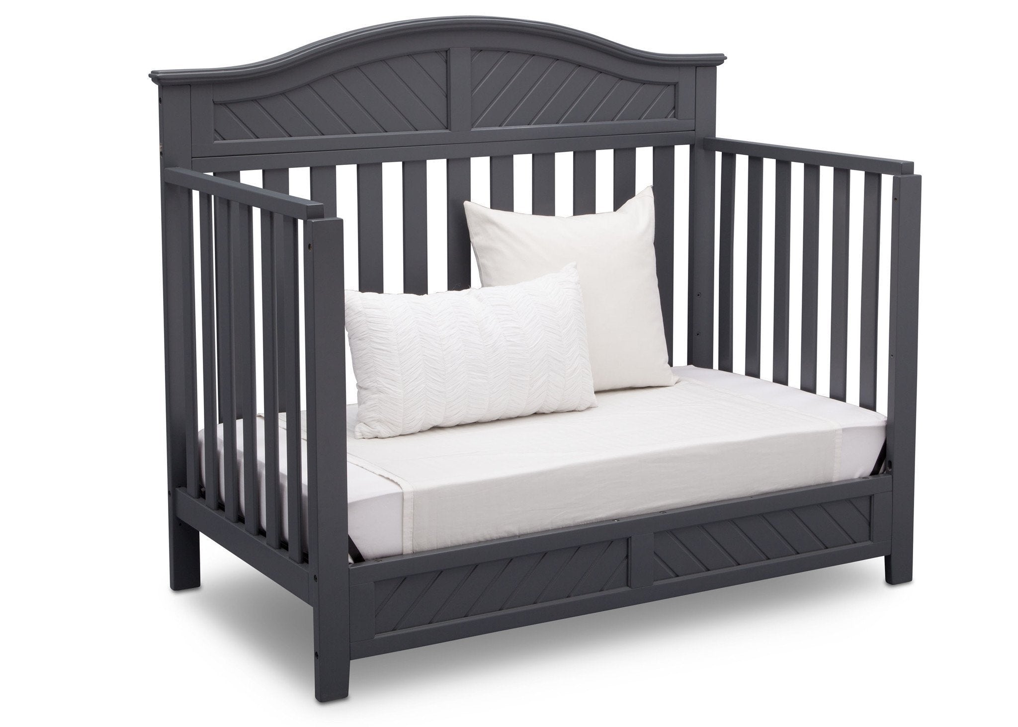 Bennington Elite Curved 4-in-1 Convertible Crib - Modern Nursery Furniture for Baby to Toddler Bed Transition | Perfect for Small Spaces & Stylish Nurseries