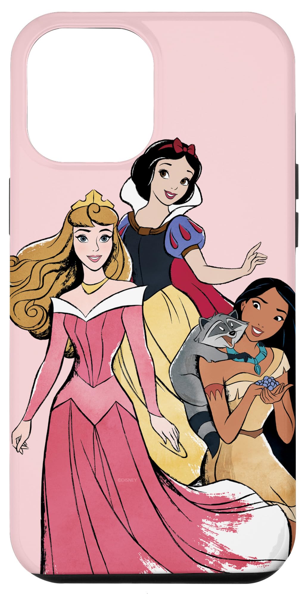iPhone 12 Pro Max Disney Princess Case - Aurora Pocahontas Snow White Pink Hard Cover for Women Girls | Perfect Gift for Birthday Christmas Disney Fans