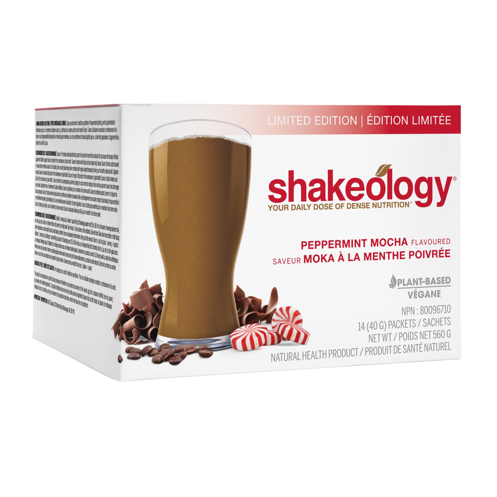 BODi Shakeology Vegan Protein Powder - Gluten Free Superfood Protein Shake for Weight Loss & Muscle Support - Stress Relief Supplement, Peppermint Mocha Flavor (14 Servings) | Perfect for Post-Workout Recovery & Healthy Breakfast Smoothies