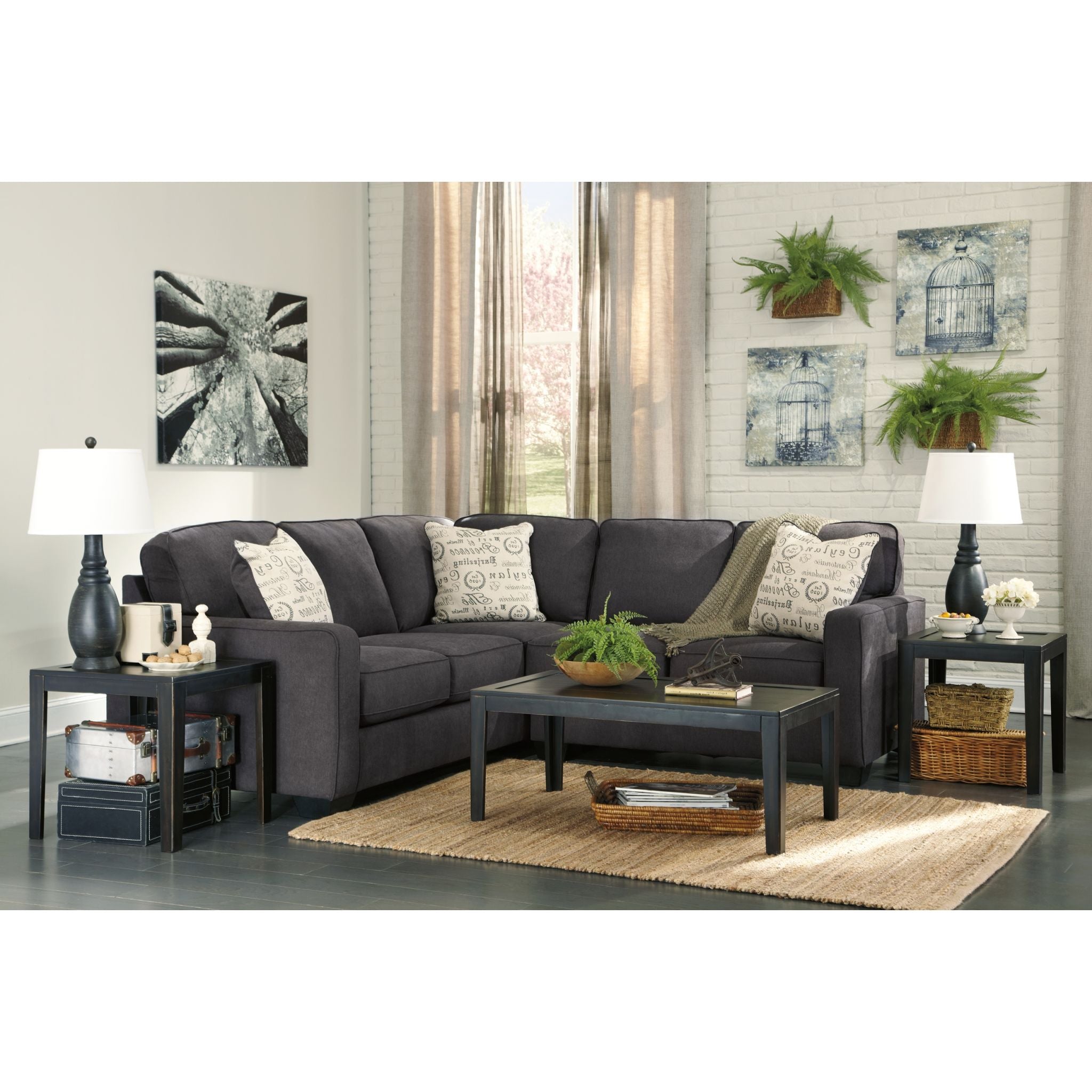 Alenya 2-Piece Modern Sectional Sofa Set with Reversible Chaise - Comfortable L-Shaped Couch for Living Room, Apartment & Small Spaces