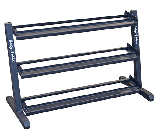 Body Solid GDR48B 3-Tier Dumbbell Rack - Heavy Duty Dumbbell Storage Organizer for Home Gym & Commercial Fitness Centers - Perfect for Weight Training, Strength Workouts & Space Saving Organization